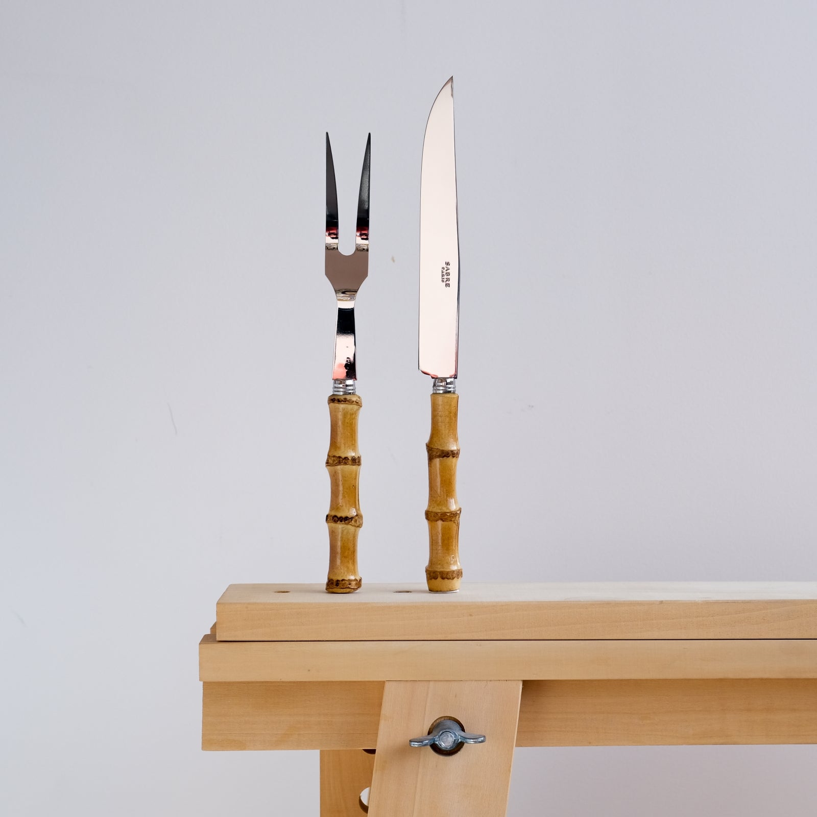 Bamboo, Light press wood - Carving set