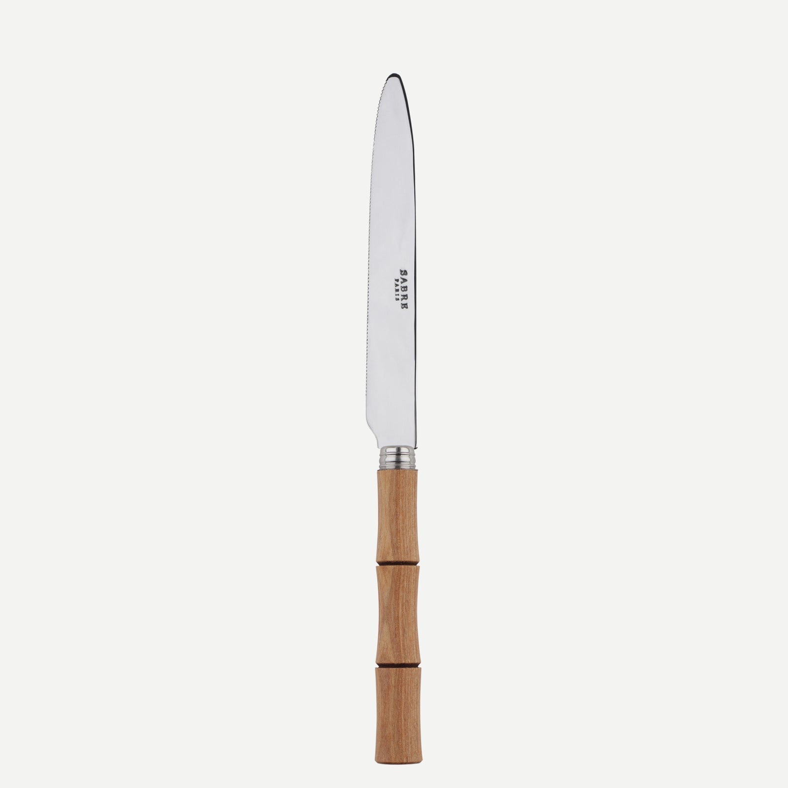 Bamboo, Light press wood - Serrated dinner knife blade
