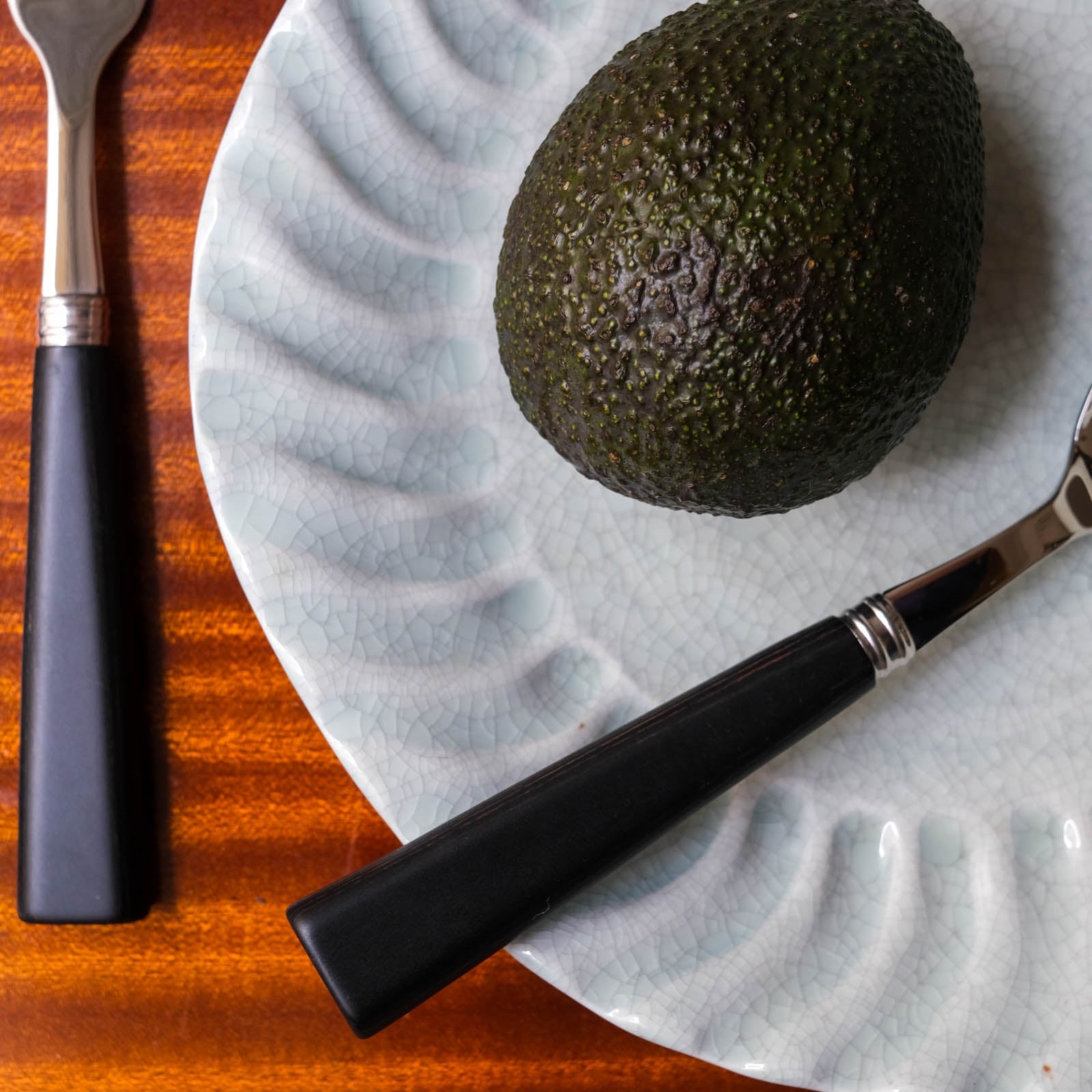 Nature, Black press wood - Dinner fork