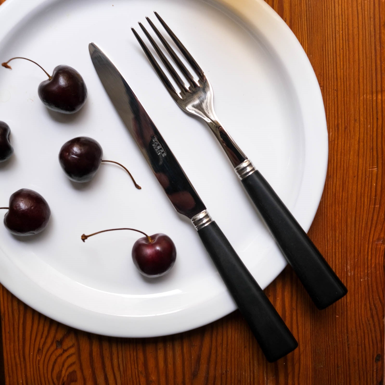 Nature, Black press wood - Dinner knife