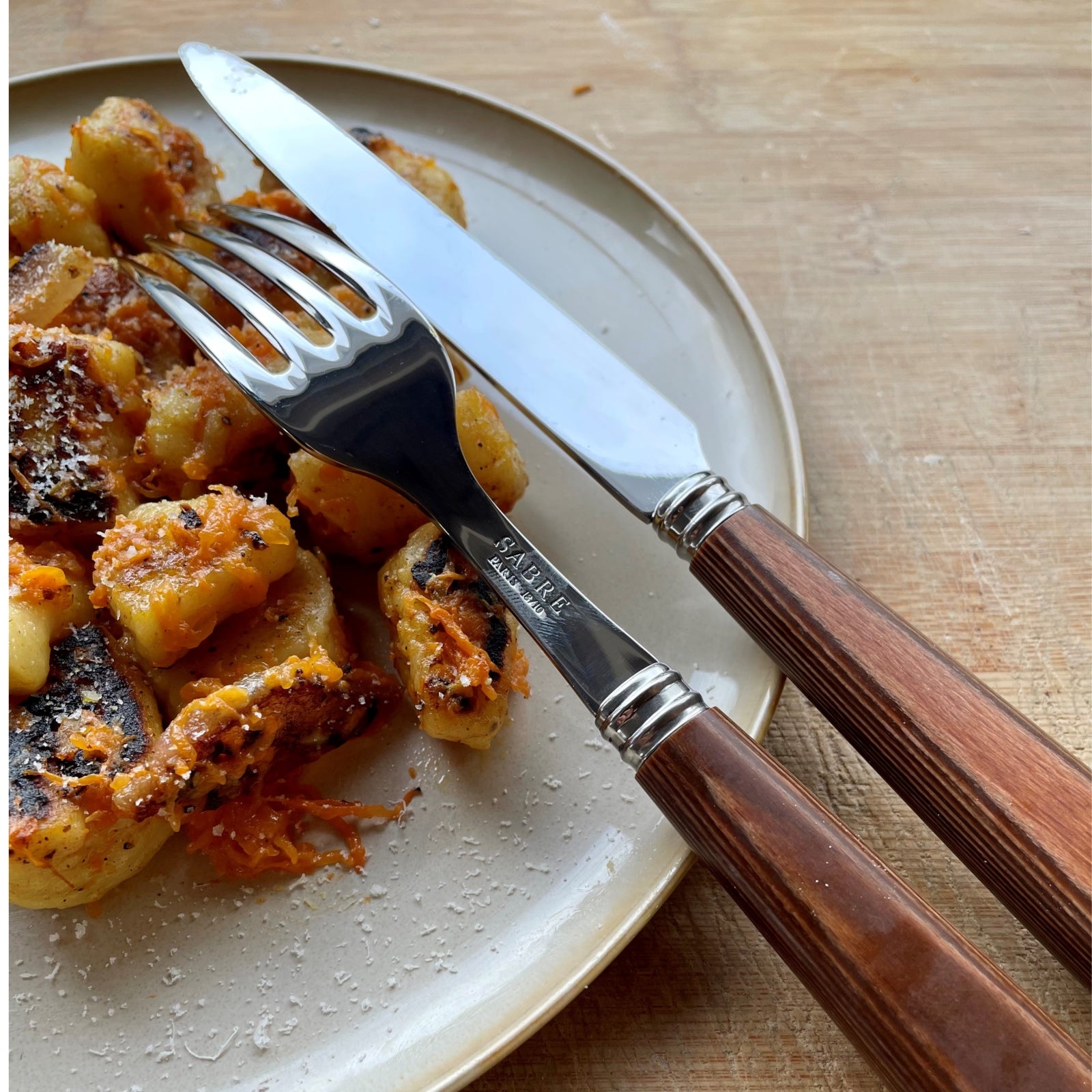 Nature, Light press wood - 24 pieces cutlery set