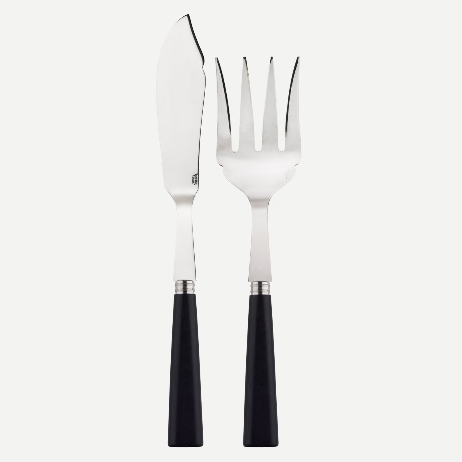 Nature, bois pressé noir - Service à poisson