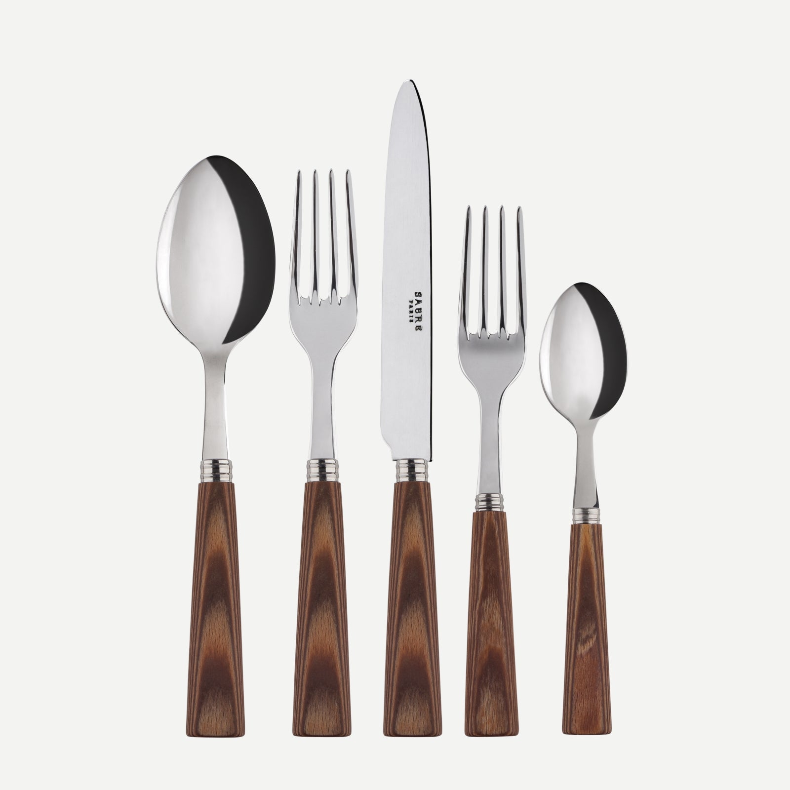 Nature, Light press wood - 20 pieces cutlery set