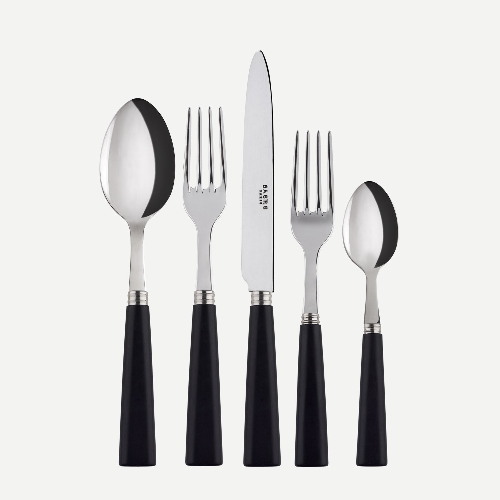 Nature, Black press wood - 20 pieces cutlery set