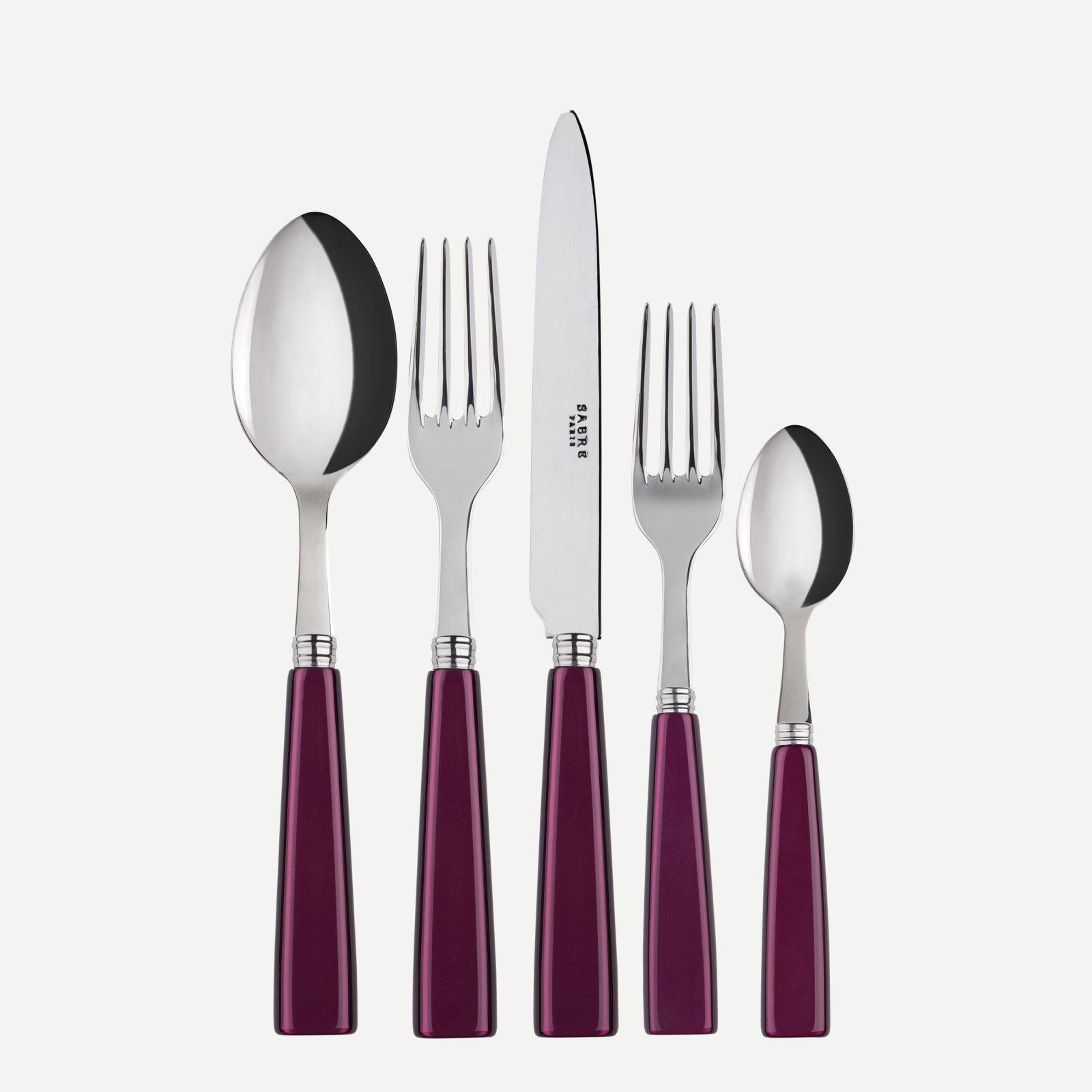 Icône, Aubergine - 5 pieces cutlery set