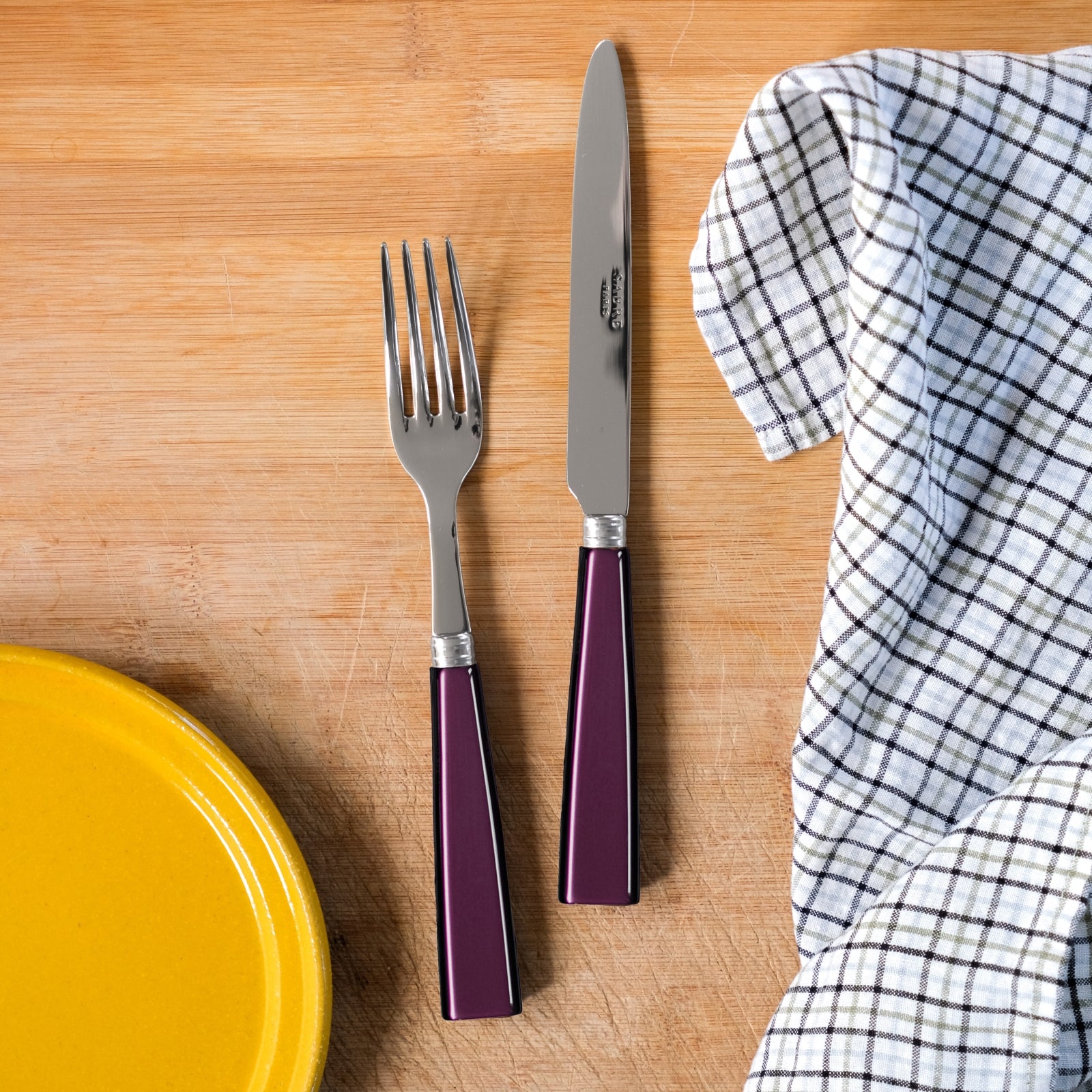 Icône, Aubergine - 5 pieces cutlery set
