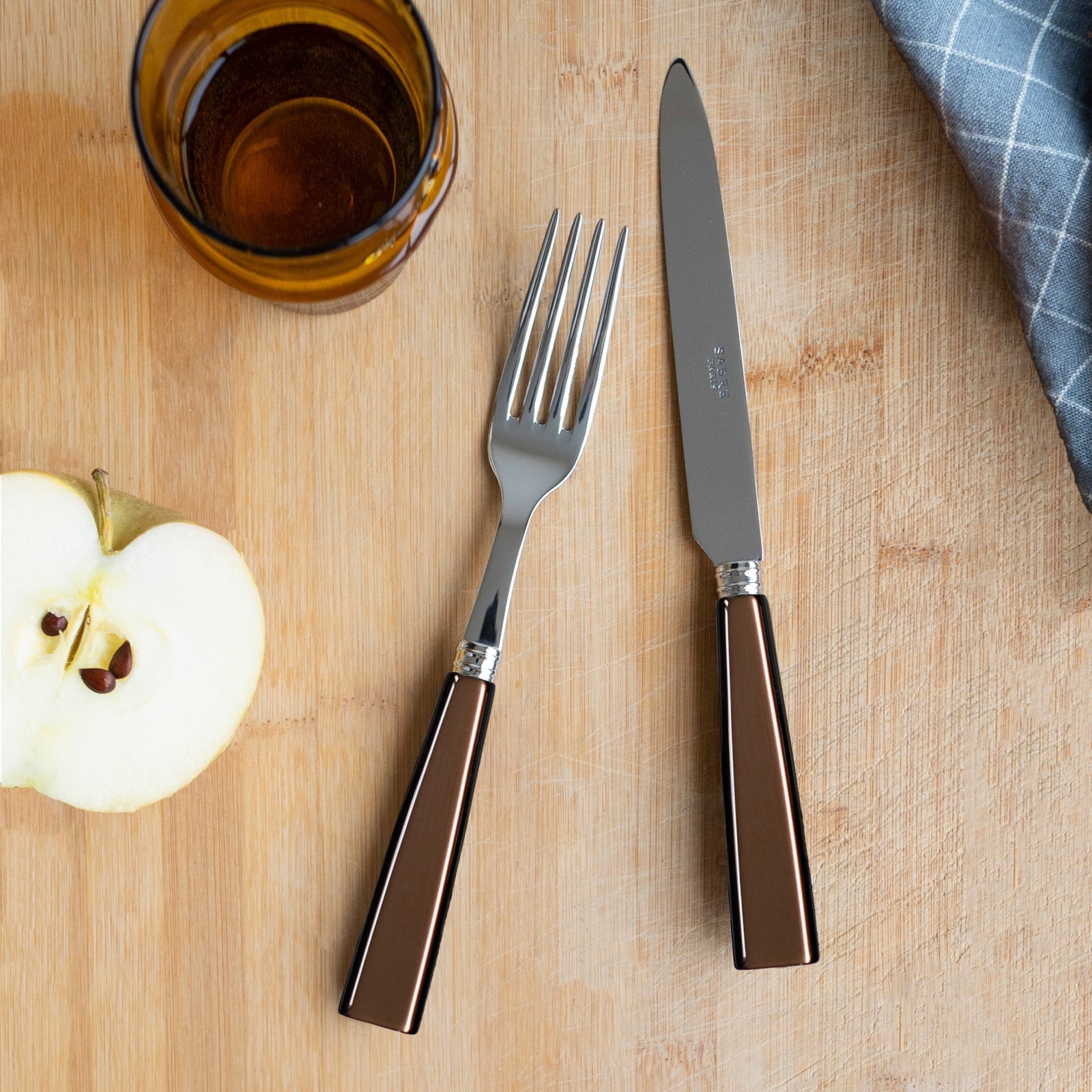 Icône, Brown - 5 pieces cutlery set