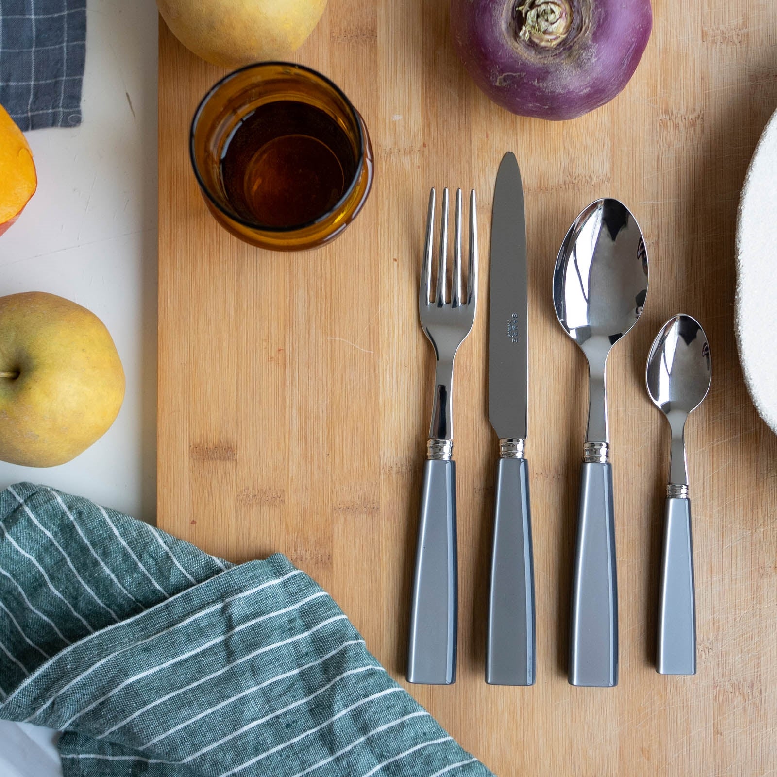 Icône, Grey - 5 pieces cutlery set