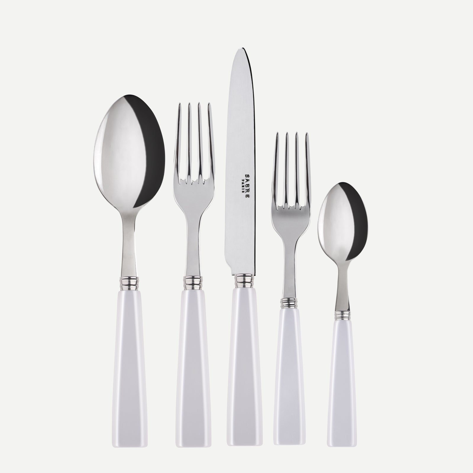 Icône, White - 5 pieces cutlery set