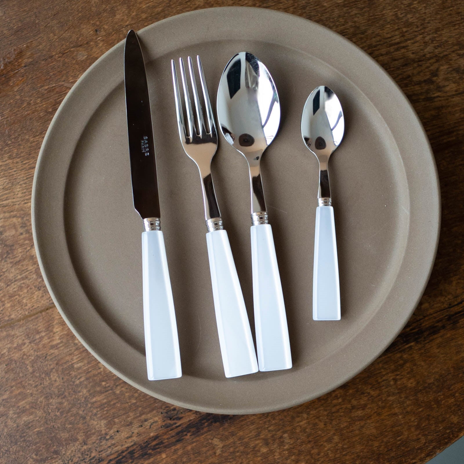 Icône, White - 5 pieces cutlery set