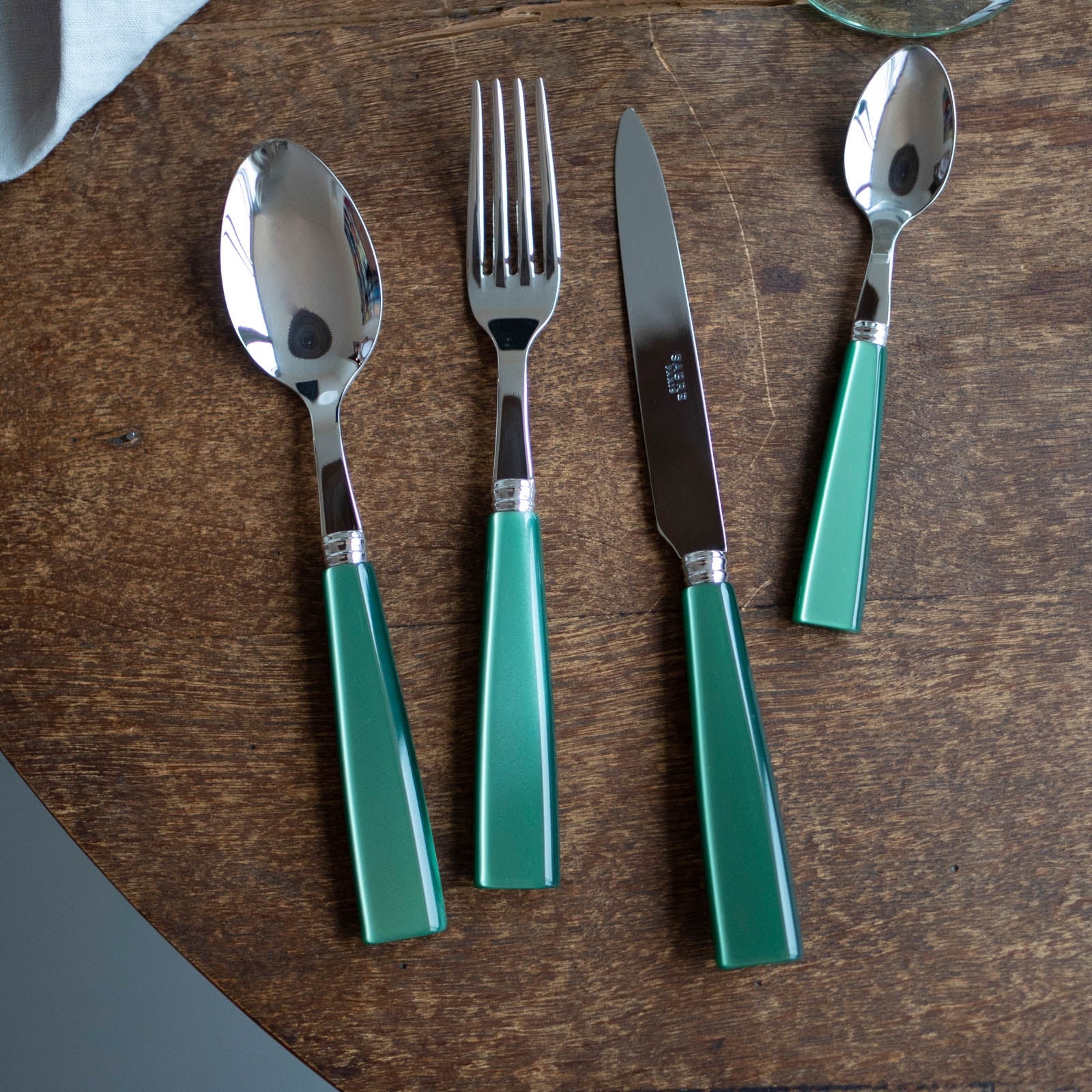 Icône, Garden green - 5 pieces cutlery set