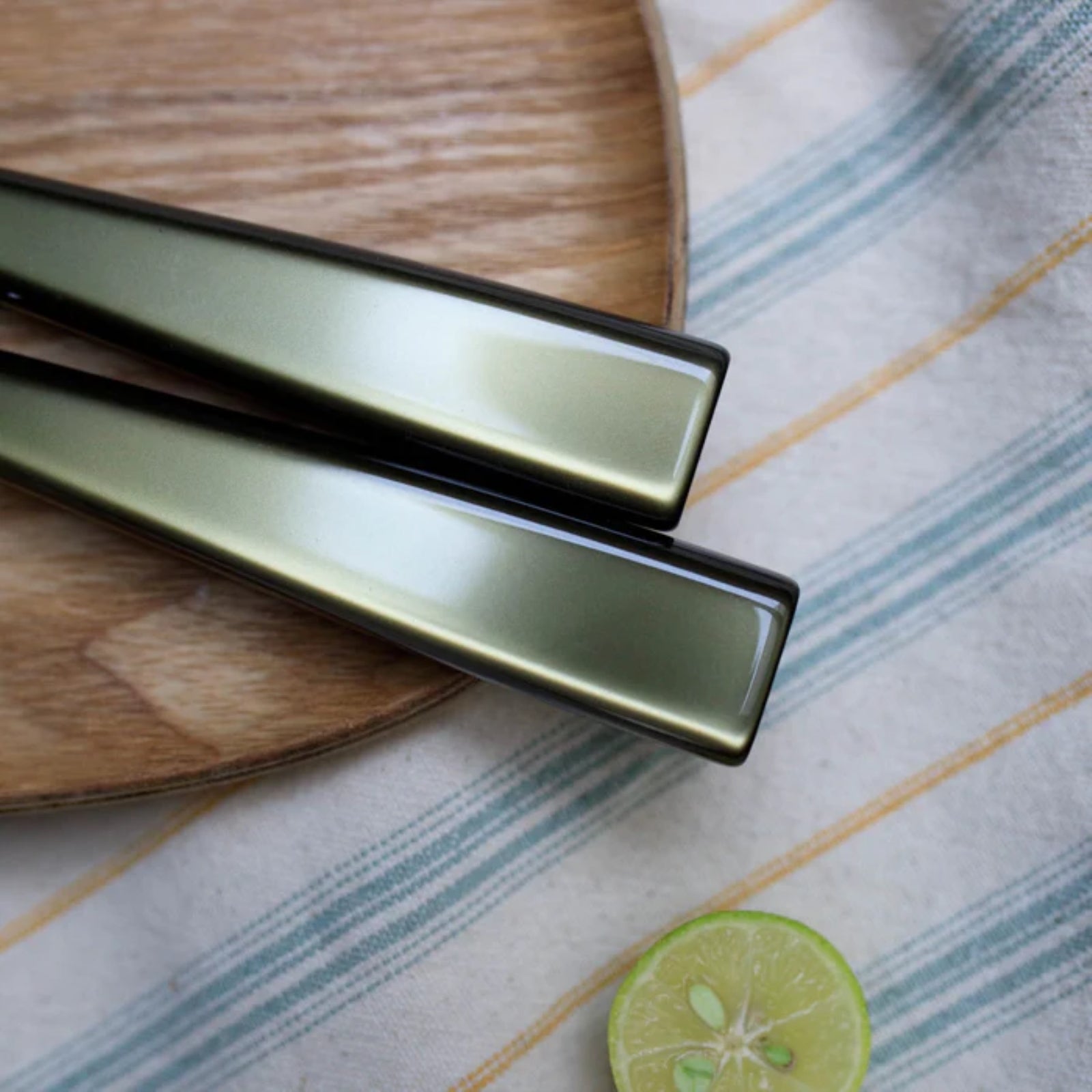Icône, Dark green - 5 pieces cutlery set