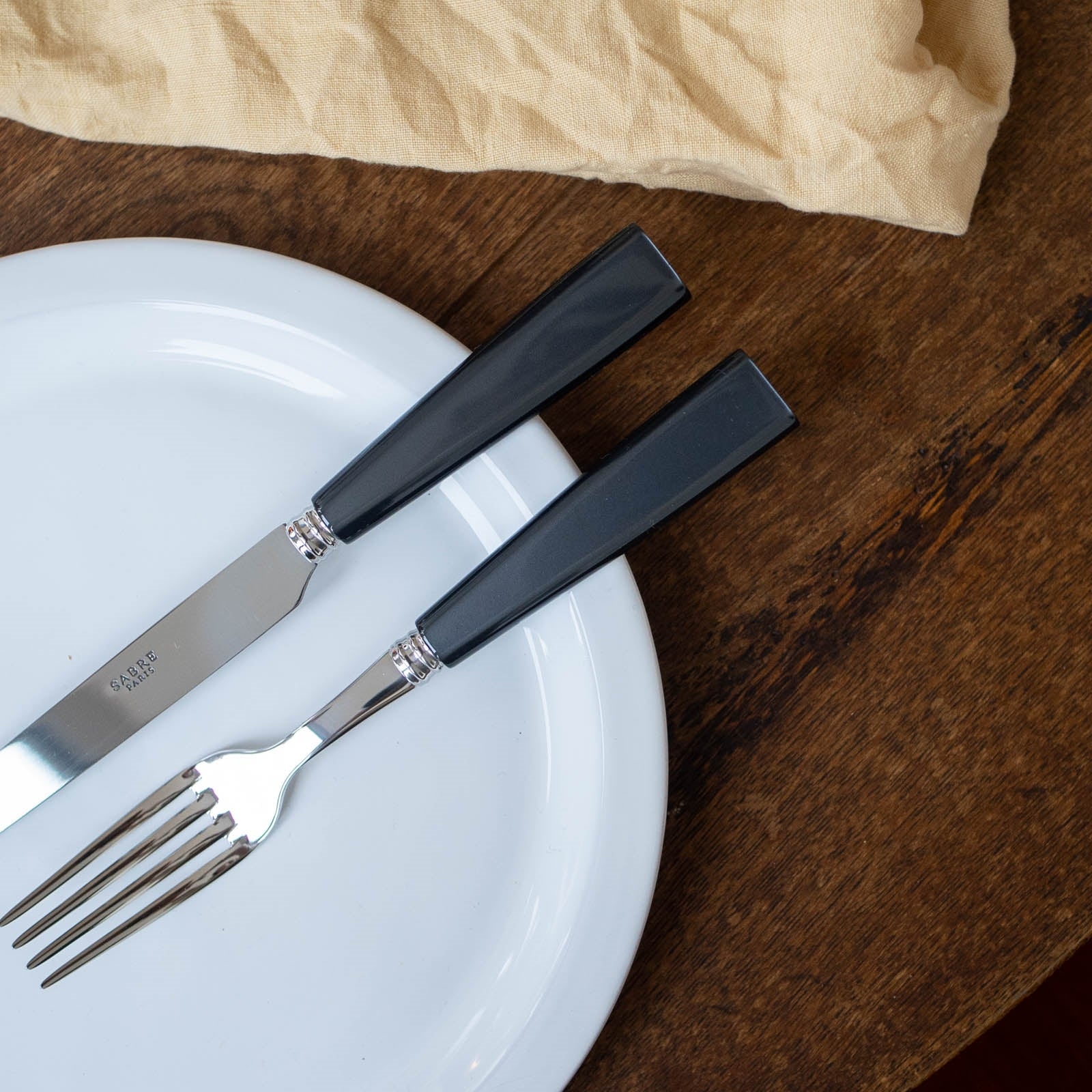 Icône, Dark grey - 5 pieces cutlery set