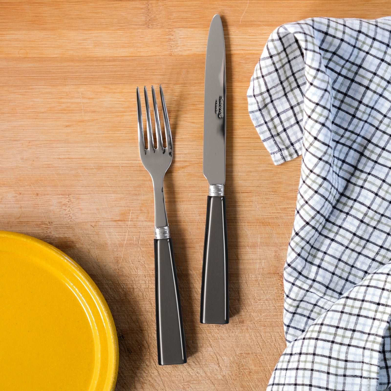 Icône, Dark grey - 5 pieces cutlery set