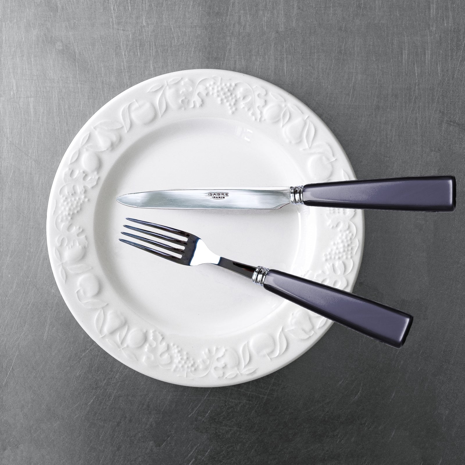 Icône, Dark grey - 5 pieces cutlery set