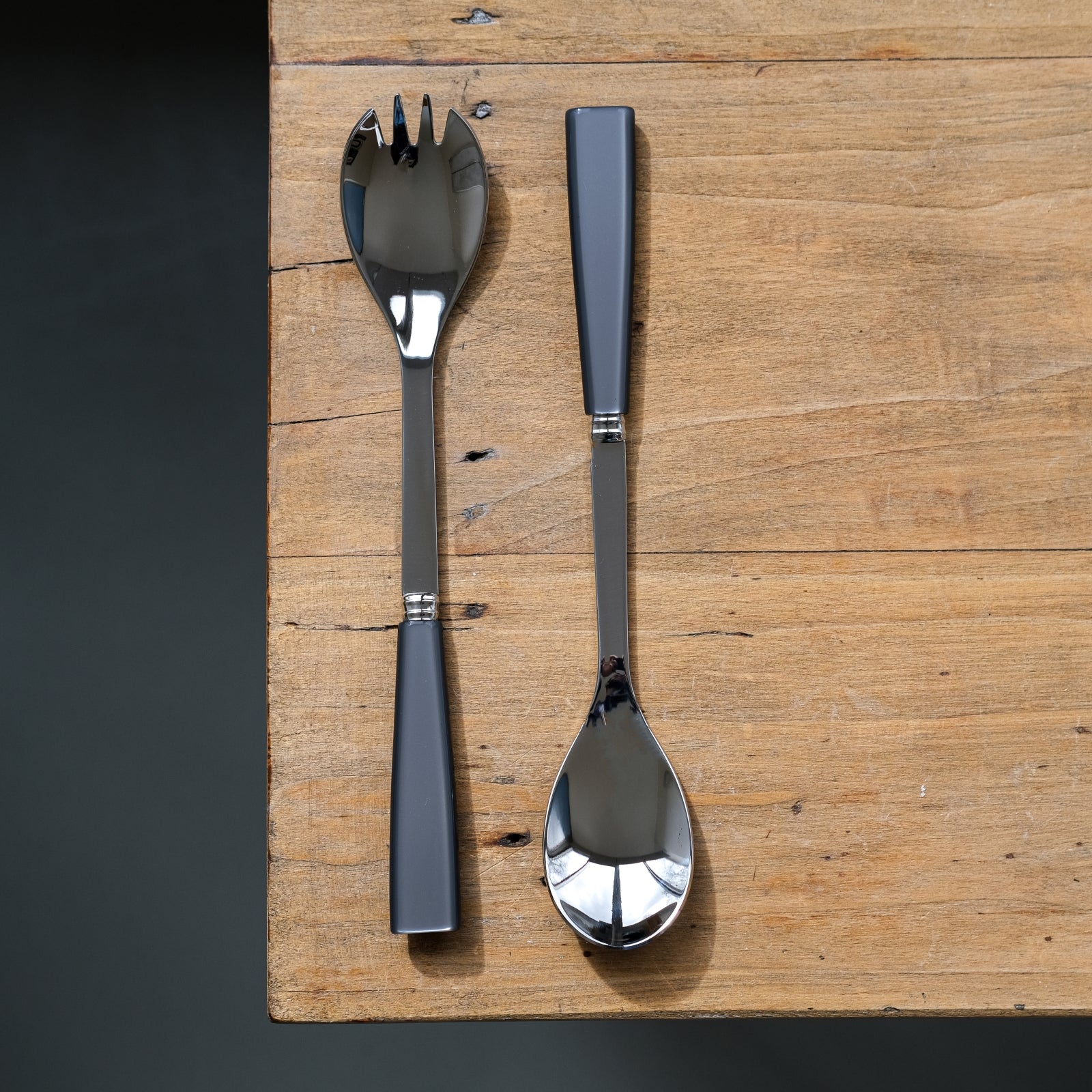 Icône, Dark grey - Salad cutlery set