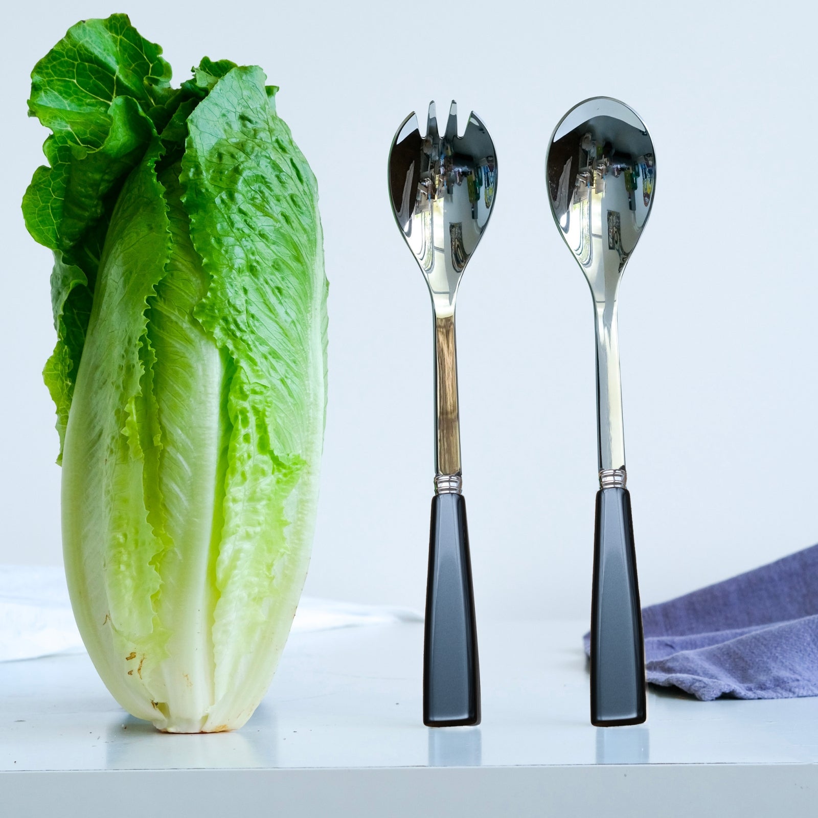 Icône, Dark grey - Salad cutlery set