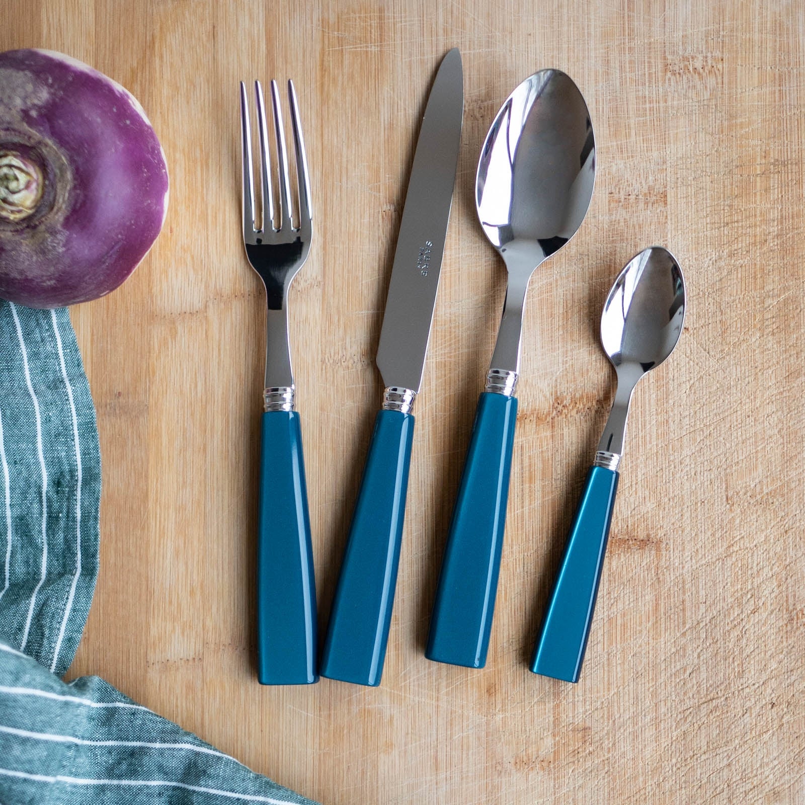 Icône, Turquoise - 24 pieces cutlery set