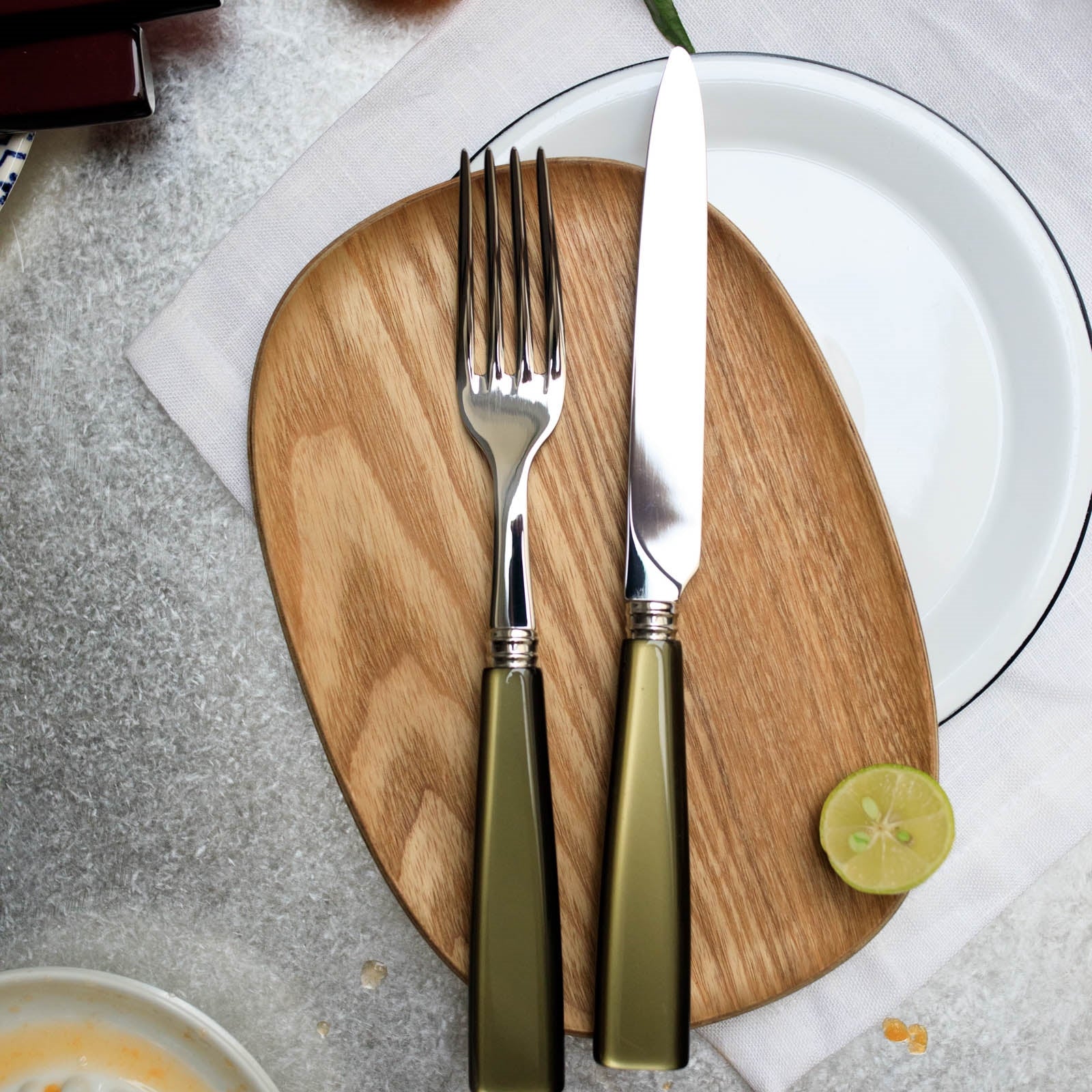Icône, Olive - 4 pieces cutlery set