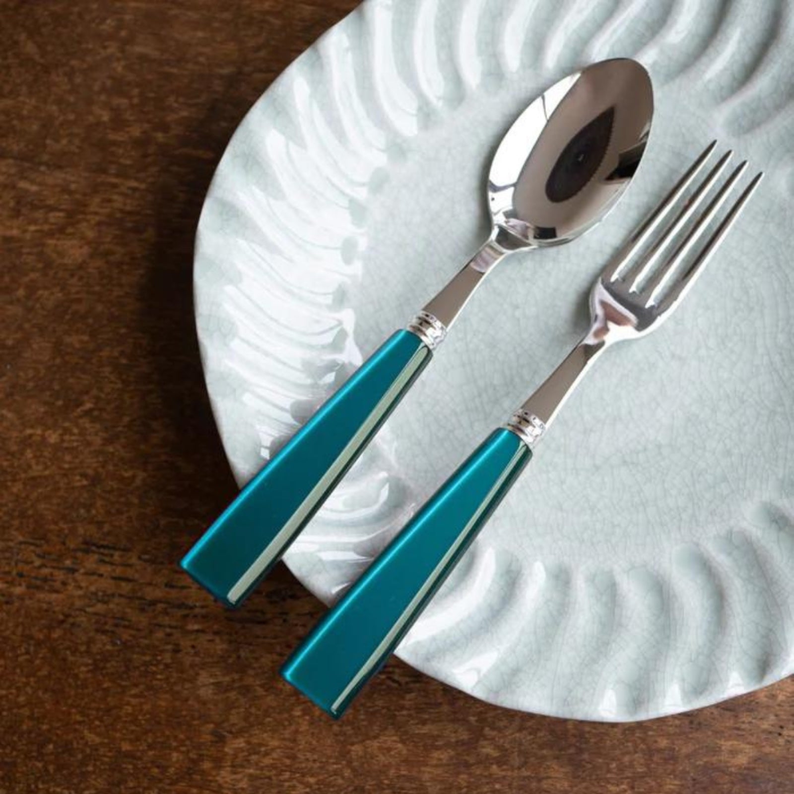 Icône, Turquoise - 4 pieces cutlery set
