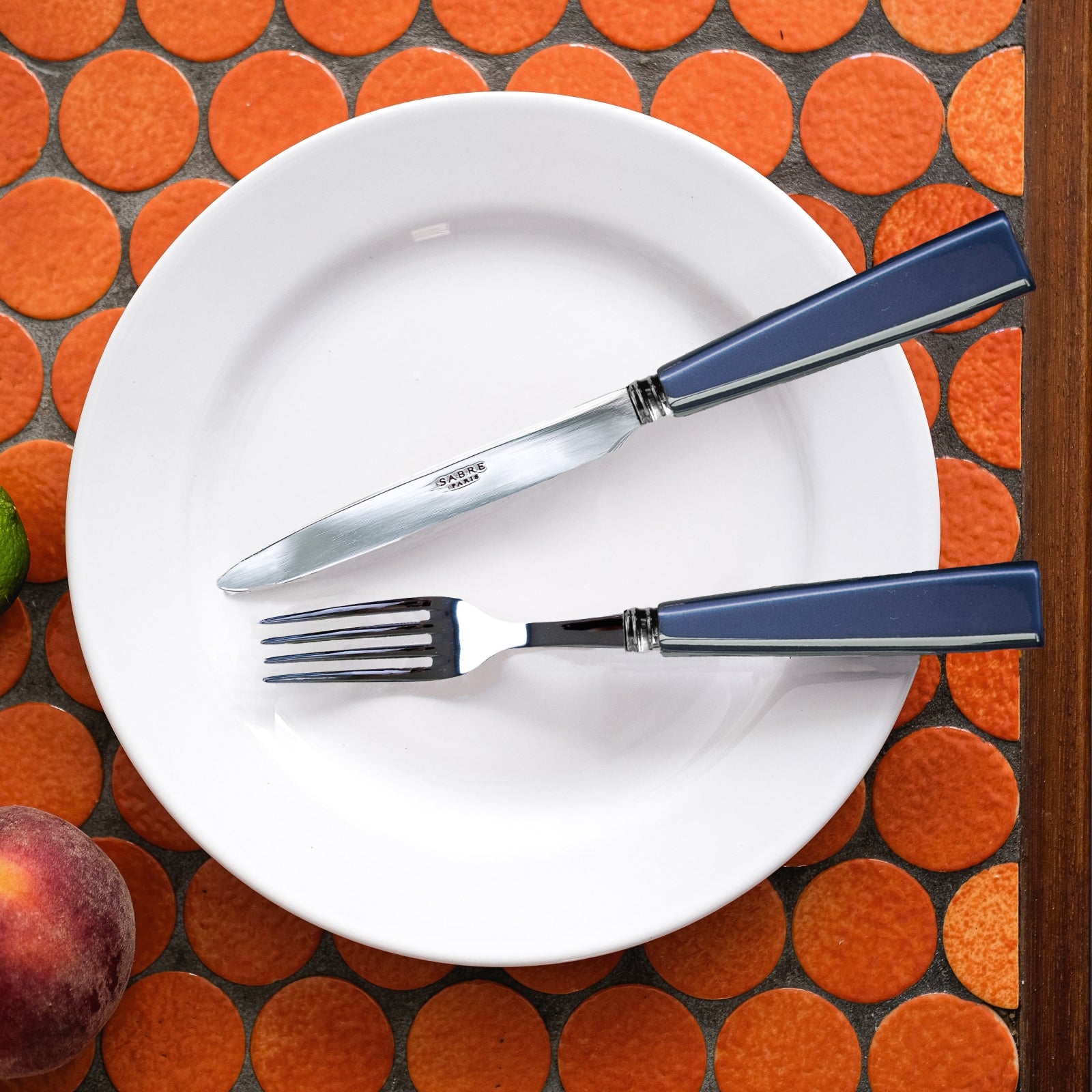 Icône, Steel blue - 4 pieces cutlery set