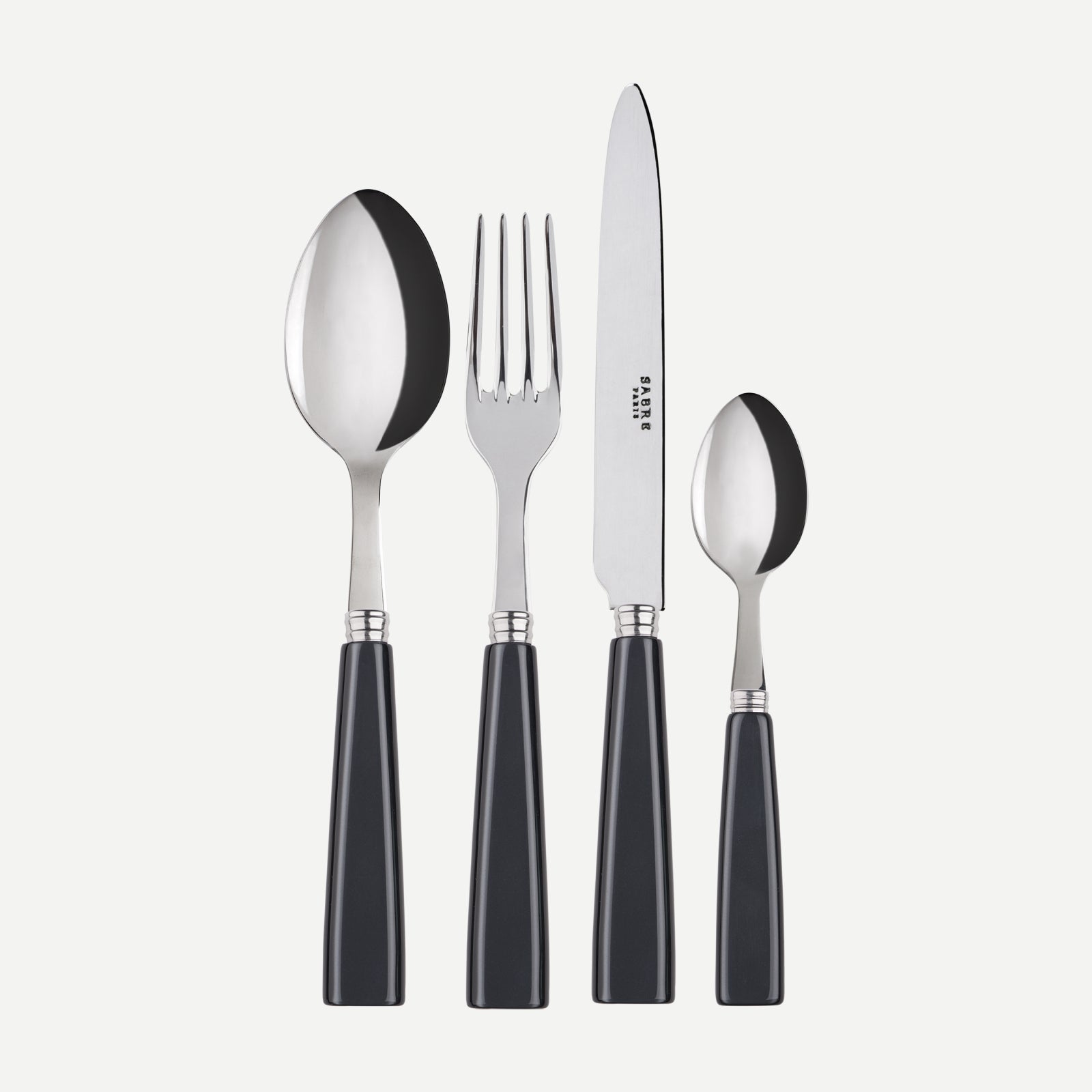 Icône, Dark grey - 4 pieces cutlery set