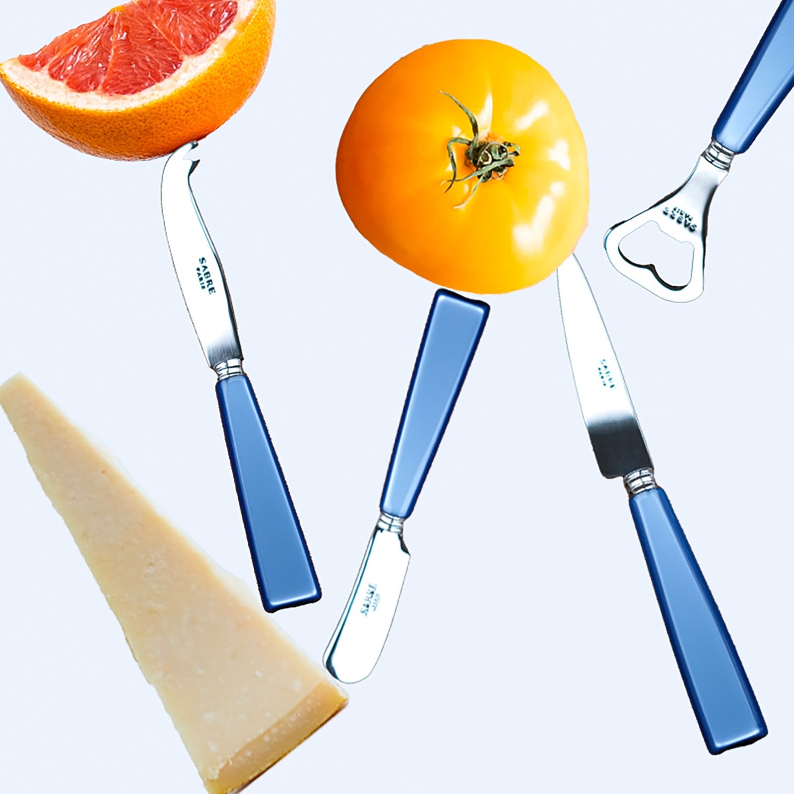 Icône, Light blue - Cheese knife small