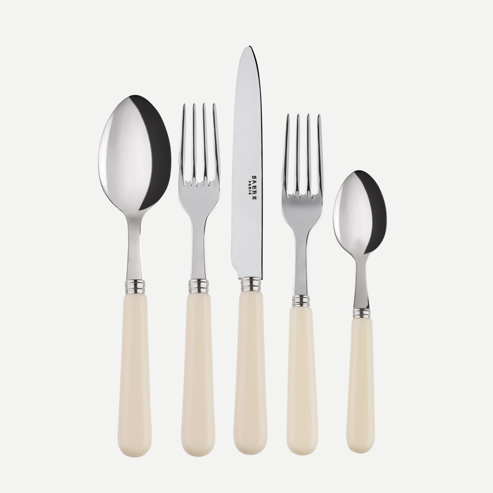 Pop unis, Ivory - 5 pieces cutlery set