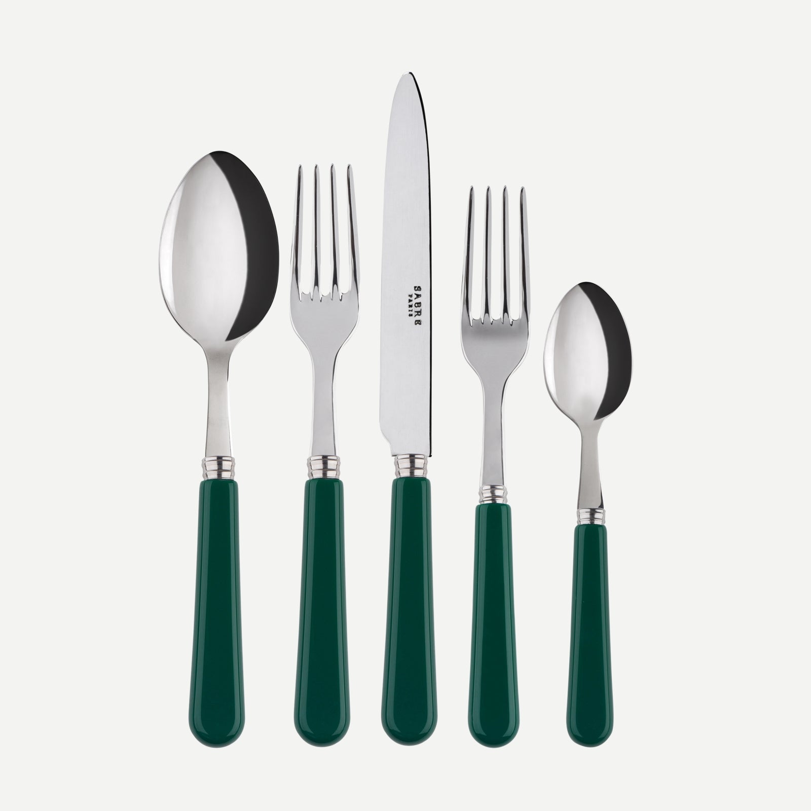 Pop unis, Green - 5 pieces cutlery set