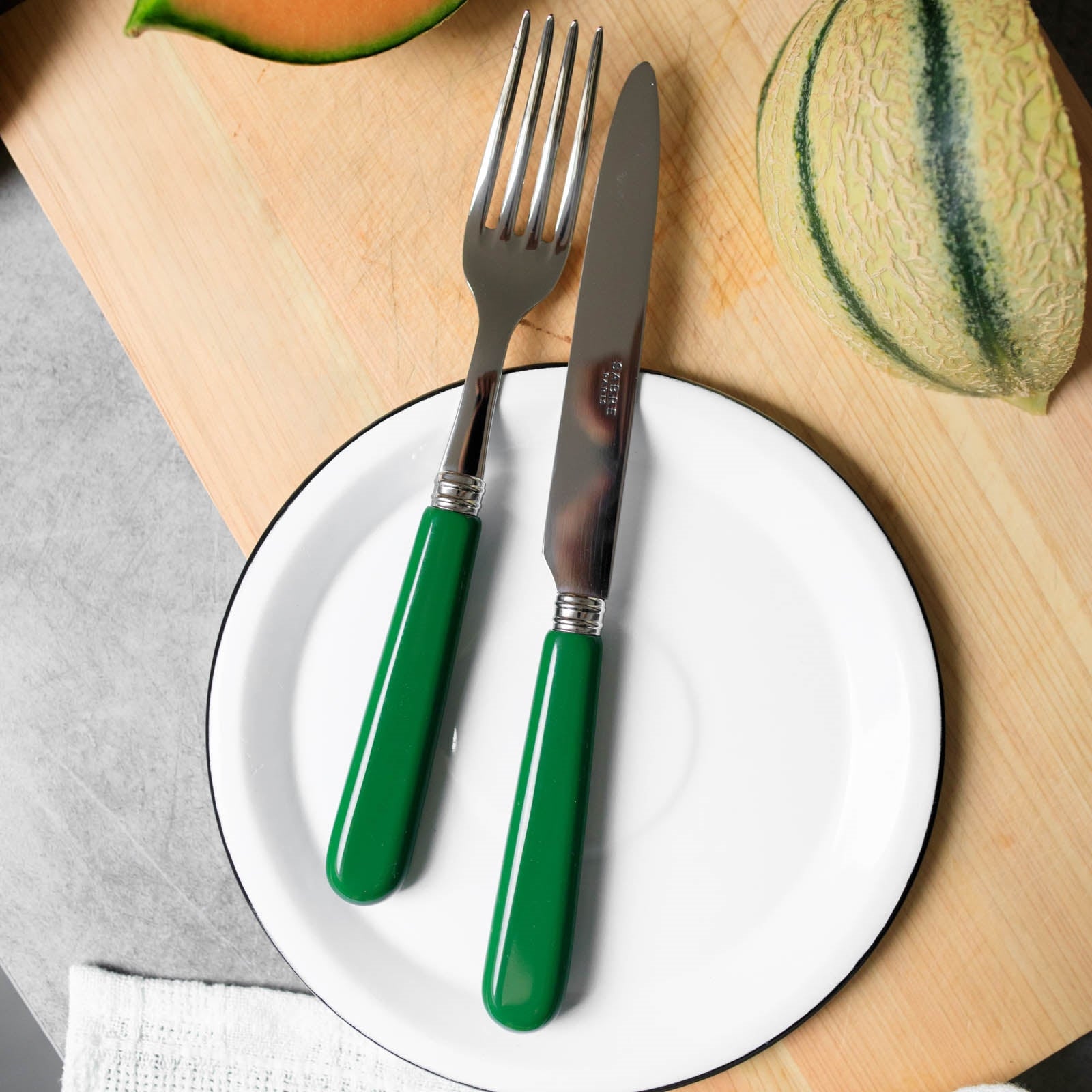 Pop unis, Green - 5 pieces cutlery set