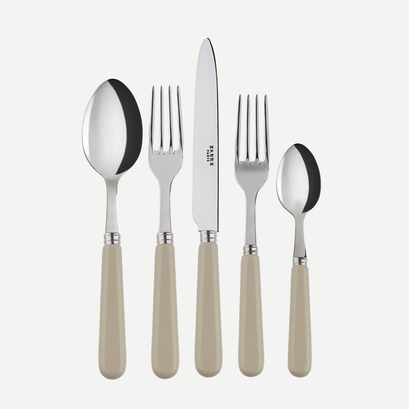 Pop unis, Light kaki - 5 pieces cutlery set