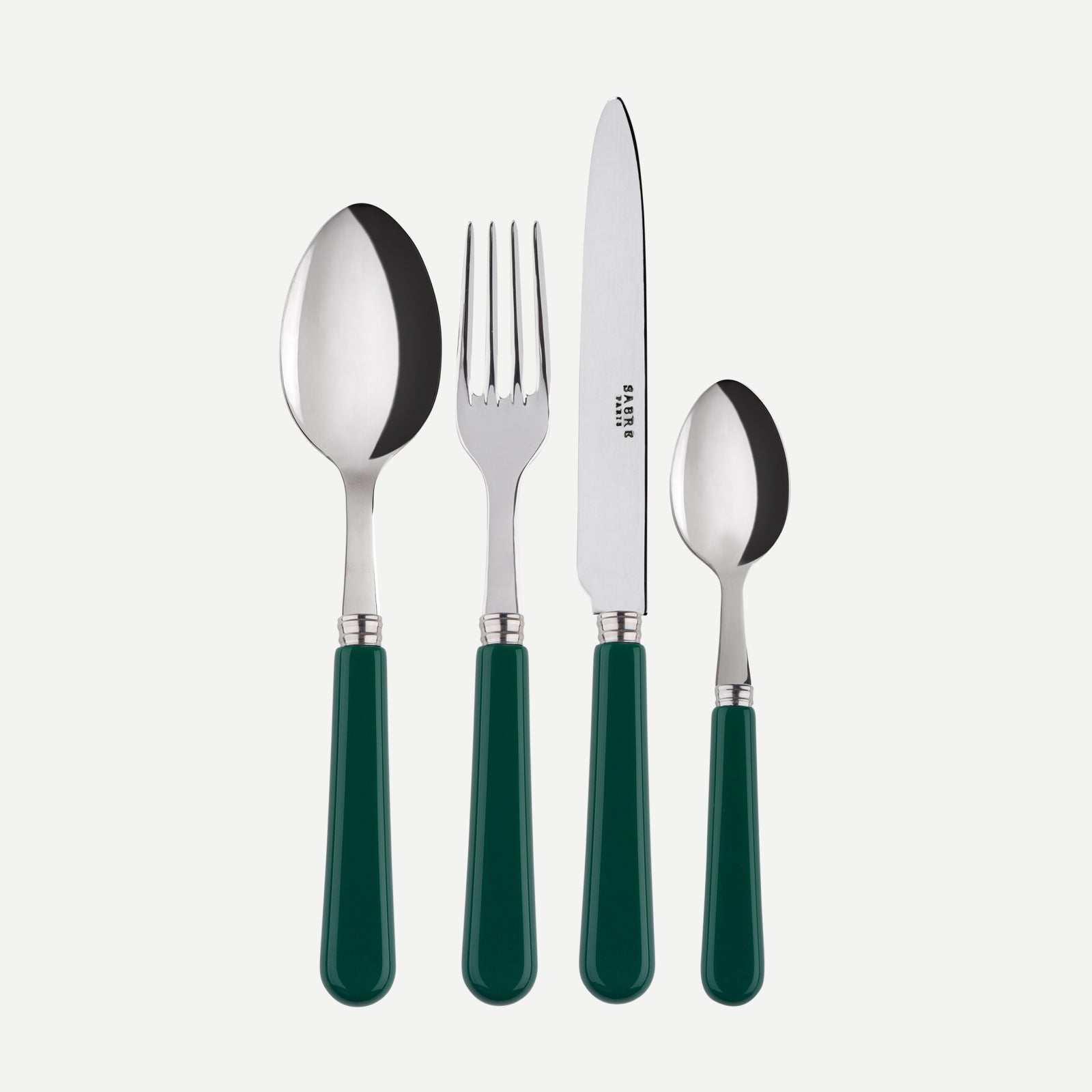 Pop unis, Green - 4 pieces cutlery set