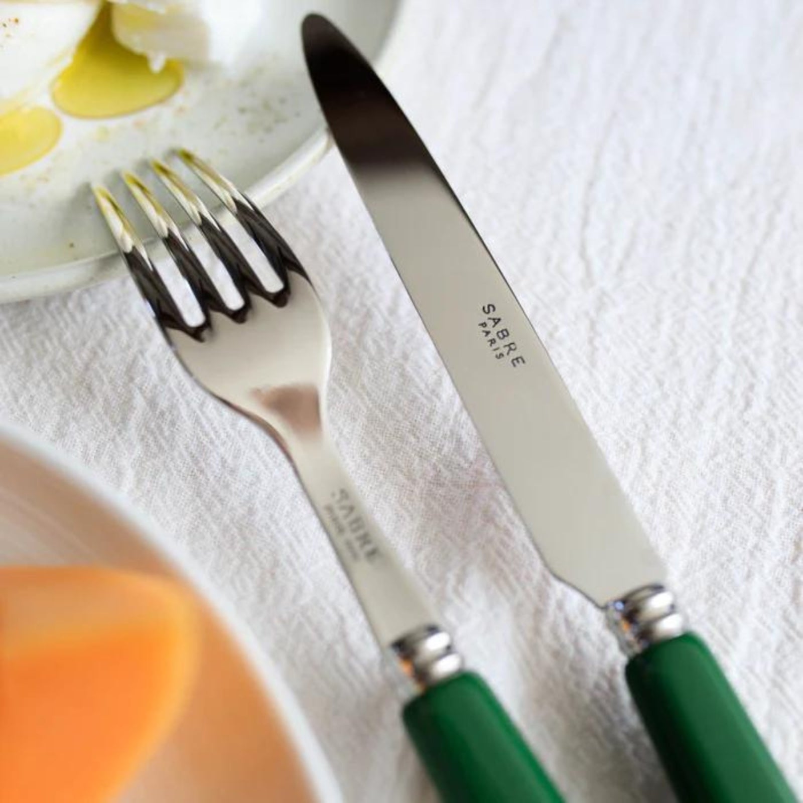 Pop unis, Green - 4 pieces cutlery set