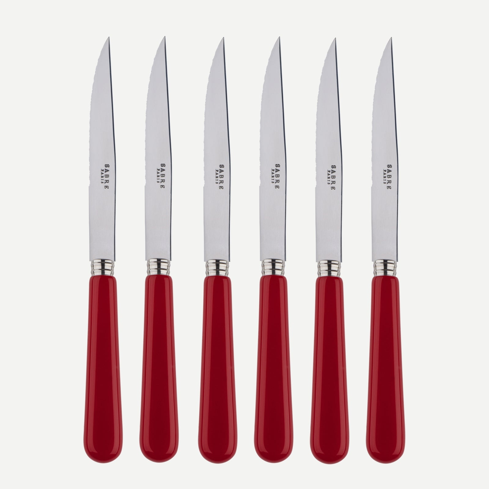 Pop unis, Burgundy - Set of 6 steak knives