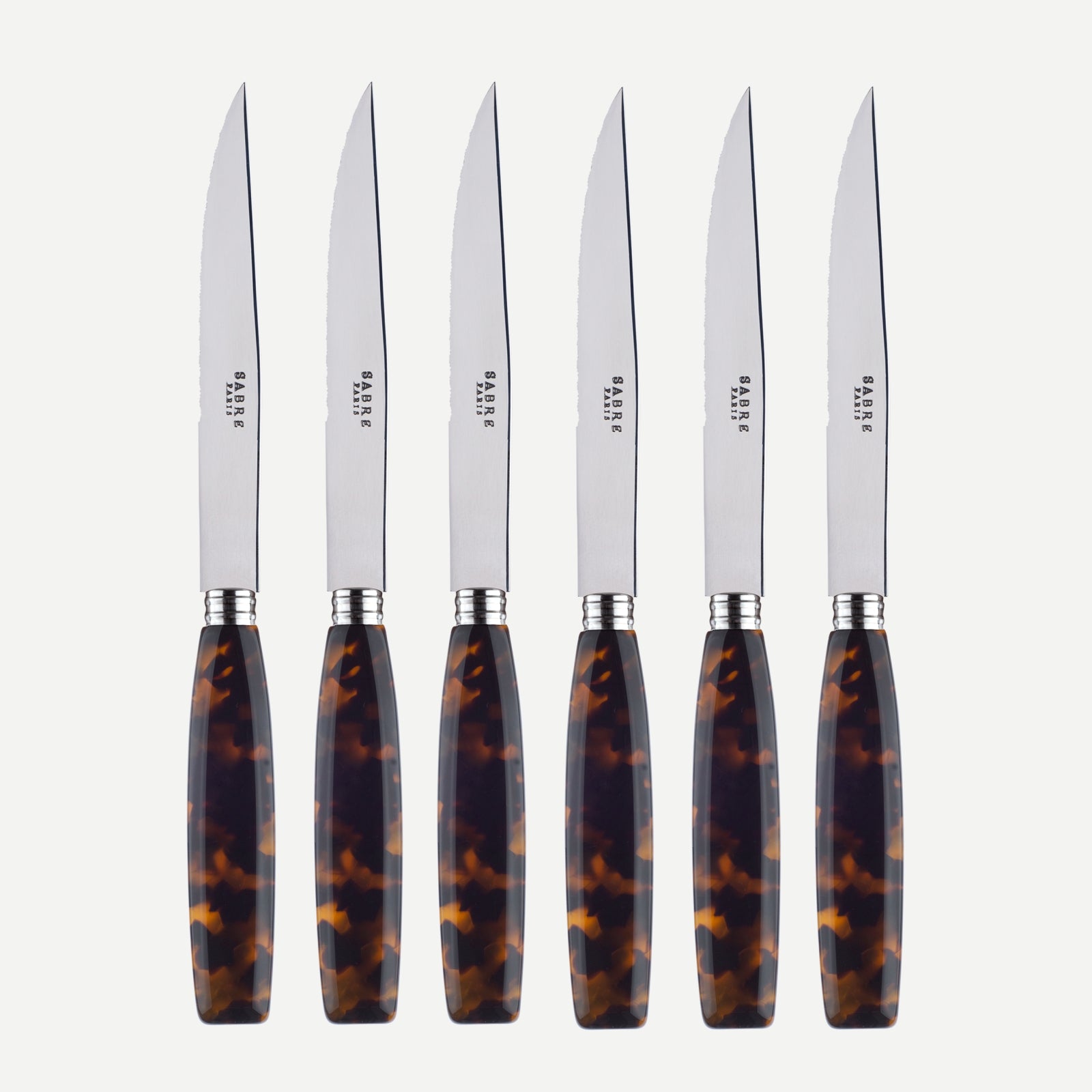 Djembe, Faux Tortoise - Set of 6 steak knives