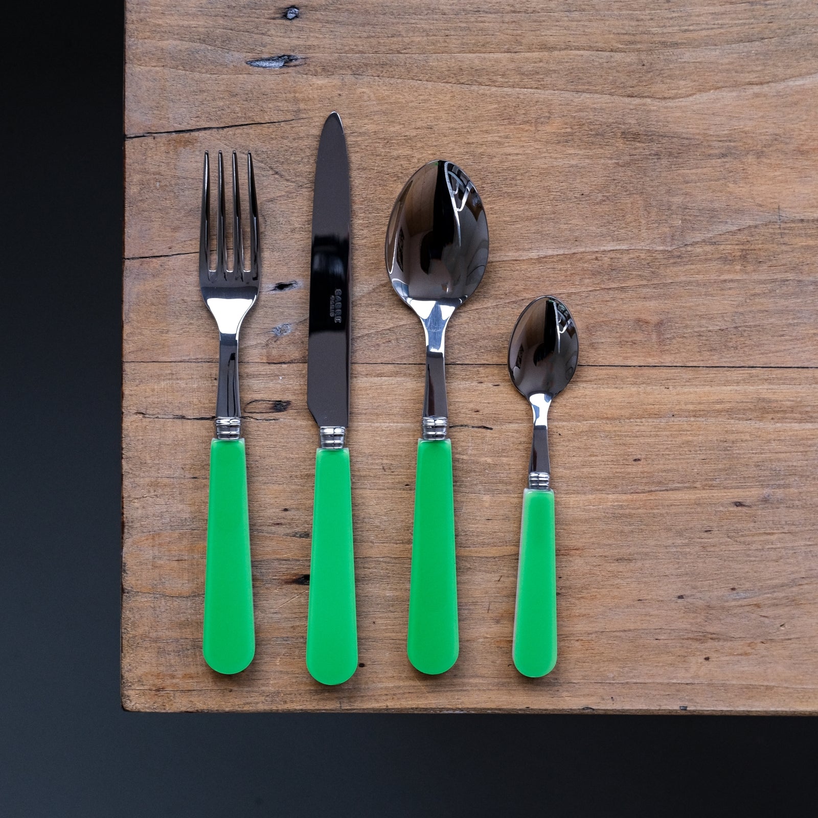 Duo, Garden green - 5 pieces cutlery set