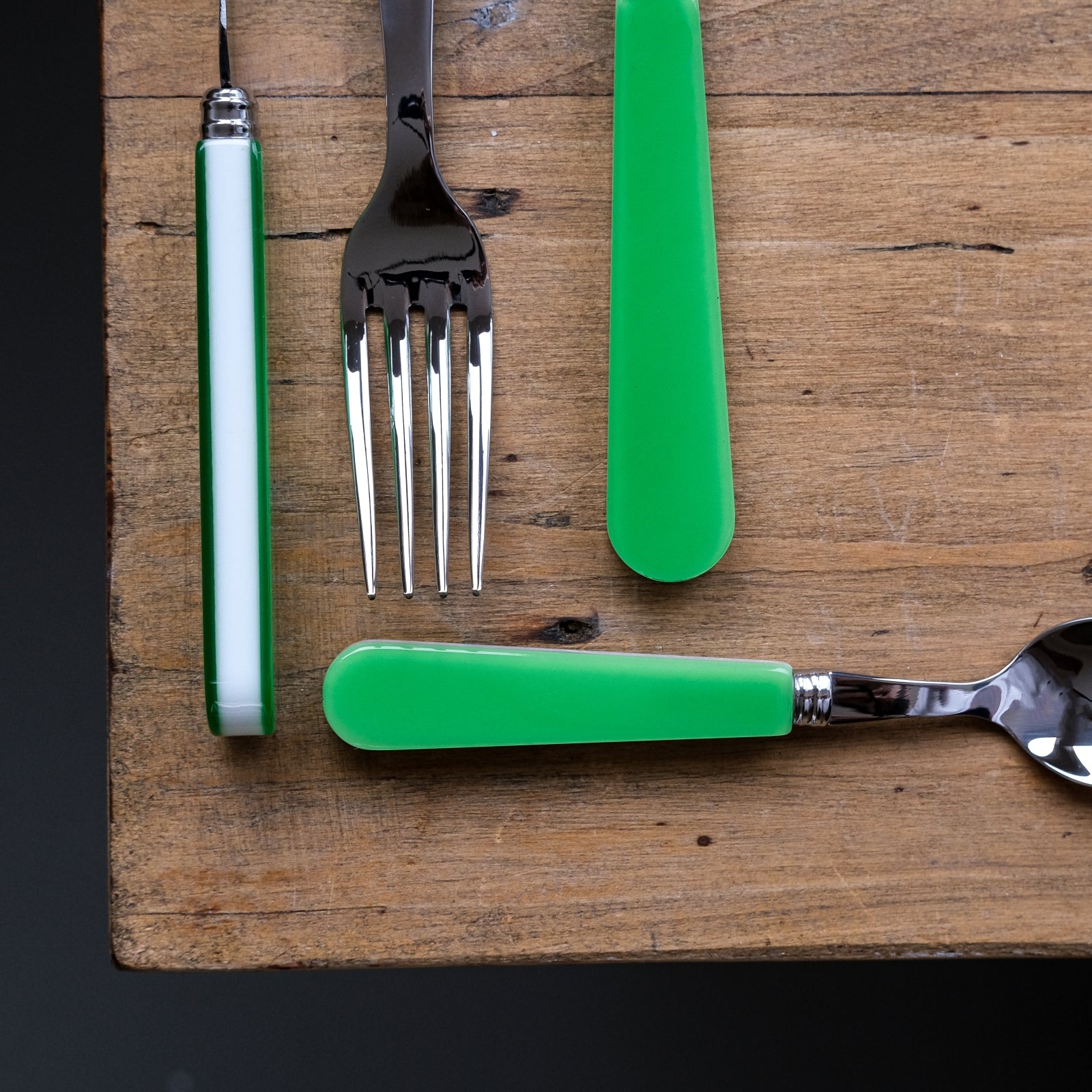 Duo, Garden green - 5 pieces cutlery set