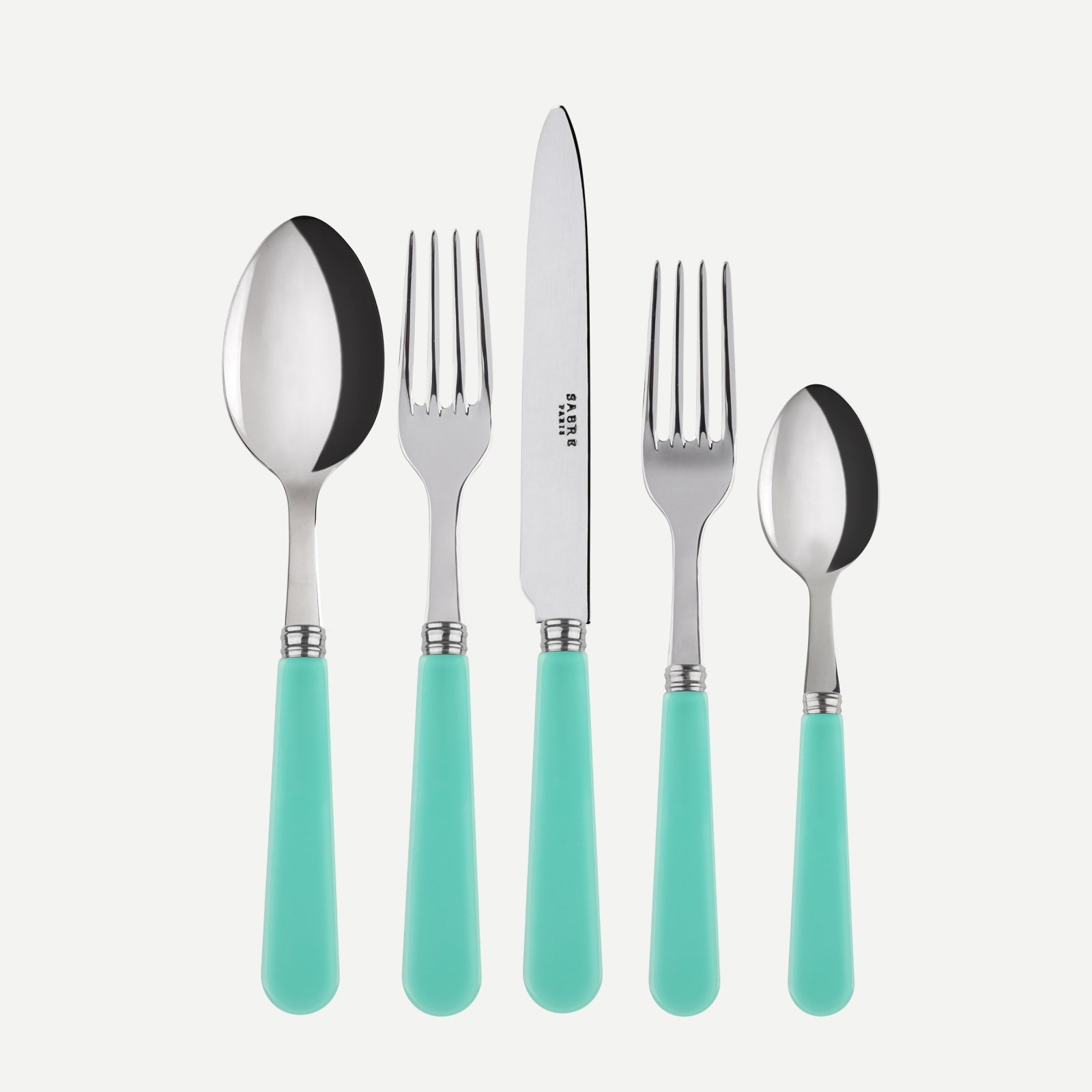 Duo, Turquoise - 20 pieces cutlery set