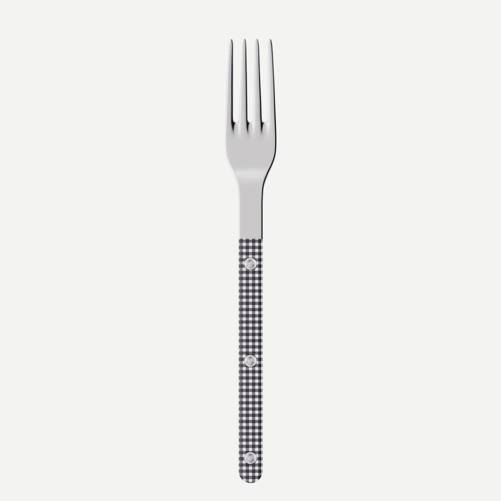 Fourchette de table Bistrot Gingham, Noir