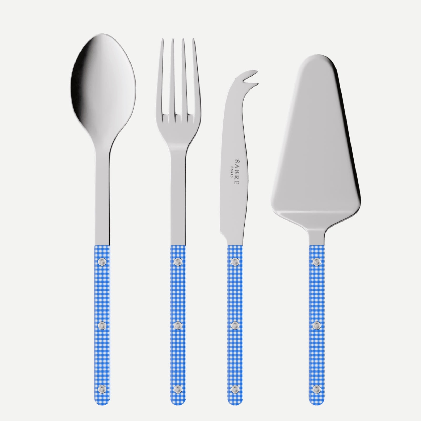 Bistrot Gingham, Blue - Set of 4 Bistrot must-have serving pieces