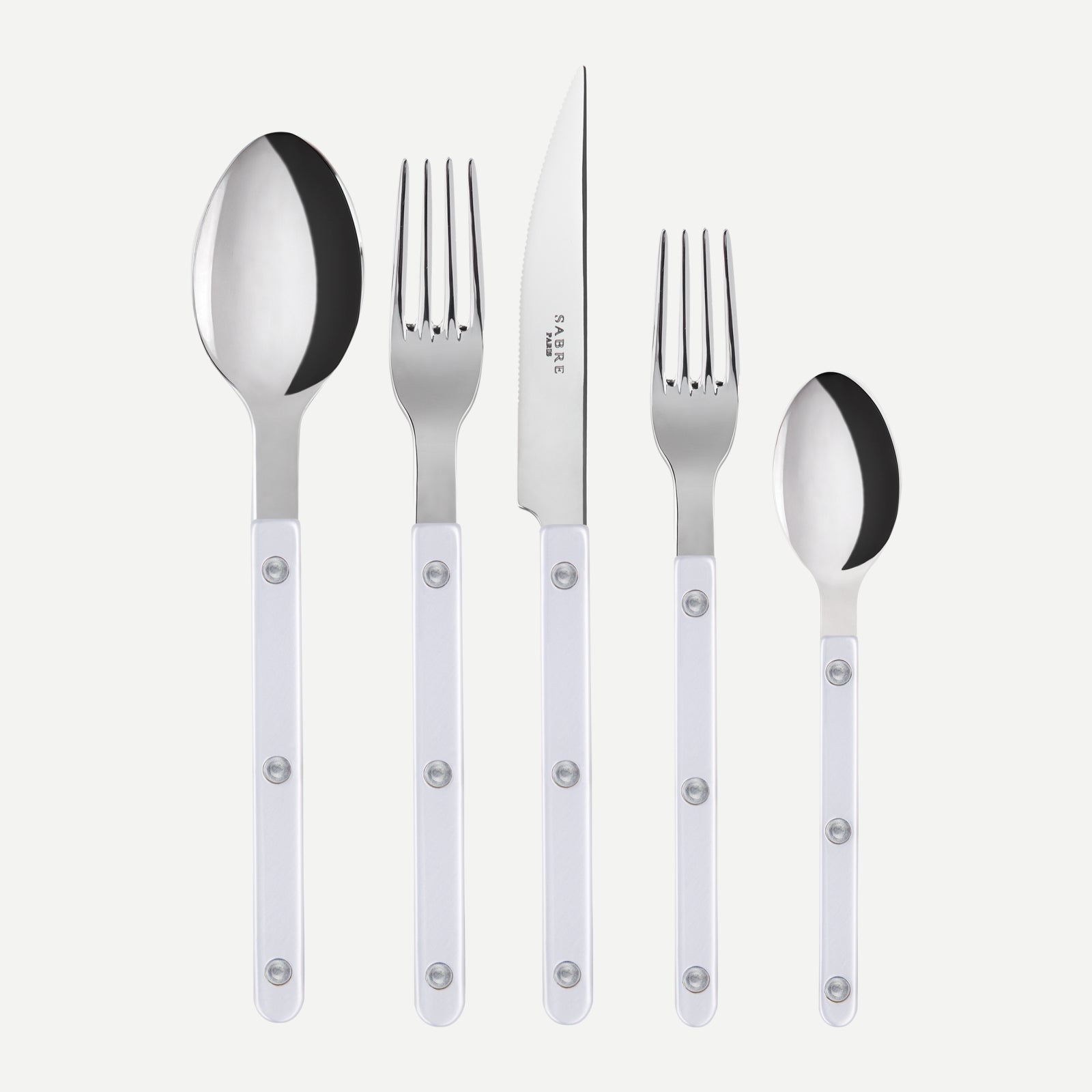 Bistrot Pearly, White - 5 pieces cutlery set