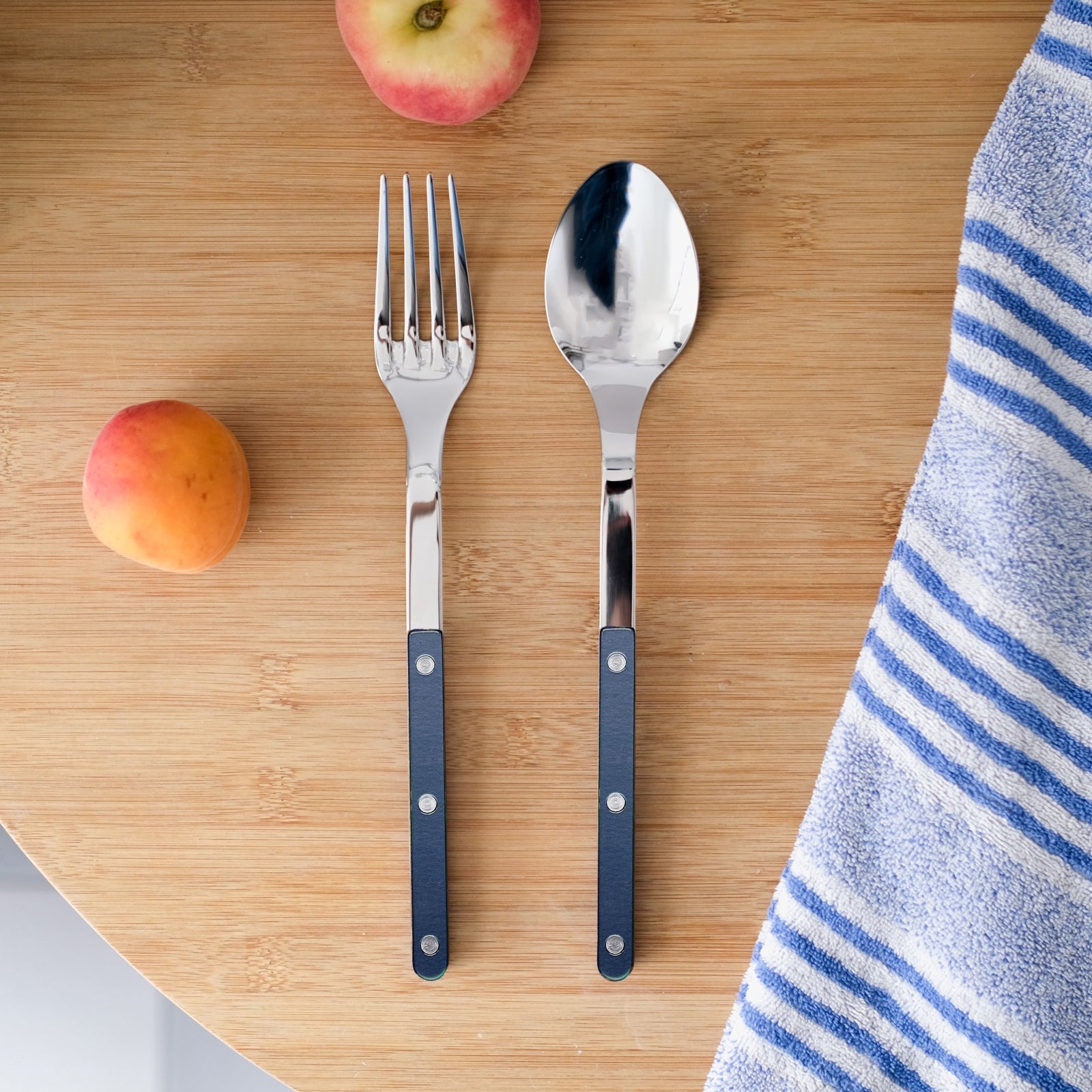 Bistrot Pearly, Steel blue - Serving fork