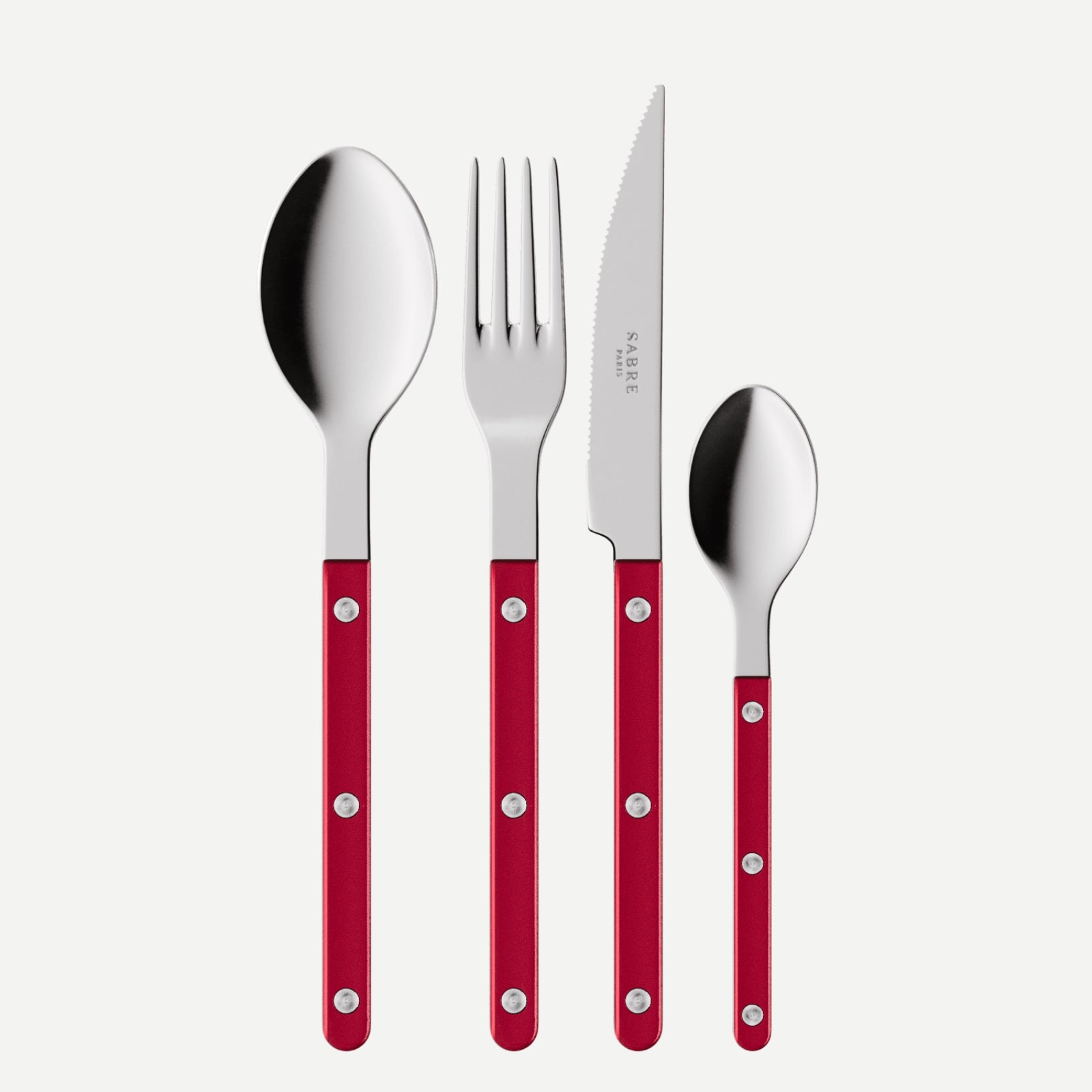 Bistrot Pearly, Red - 4 pieces cutlery set