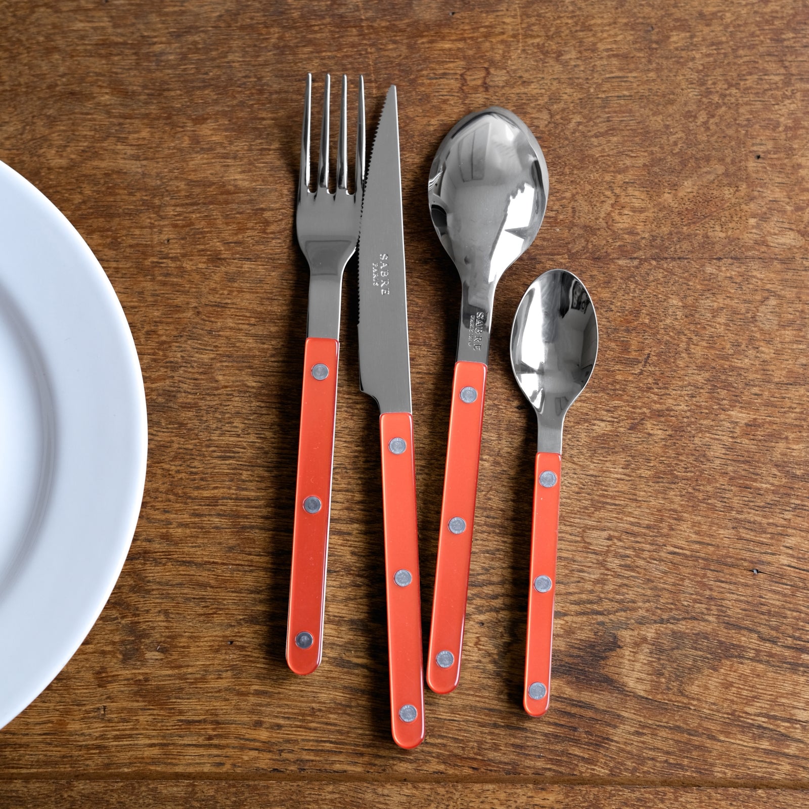 Bistrot Pearly, Orange - 4 pieces cutlery set