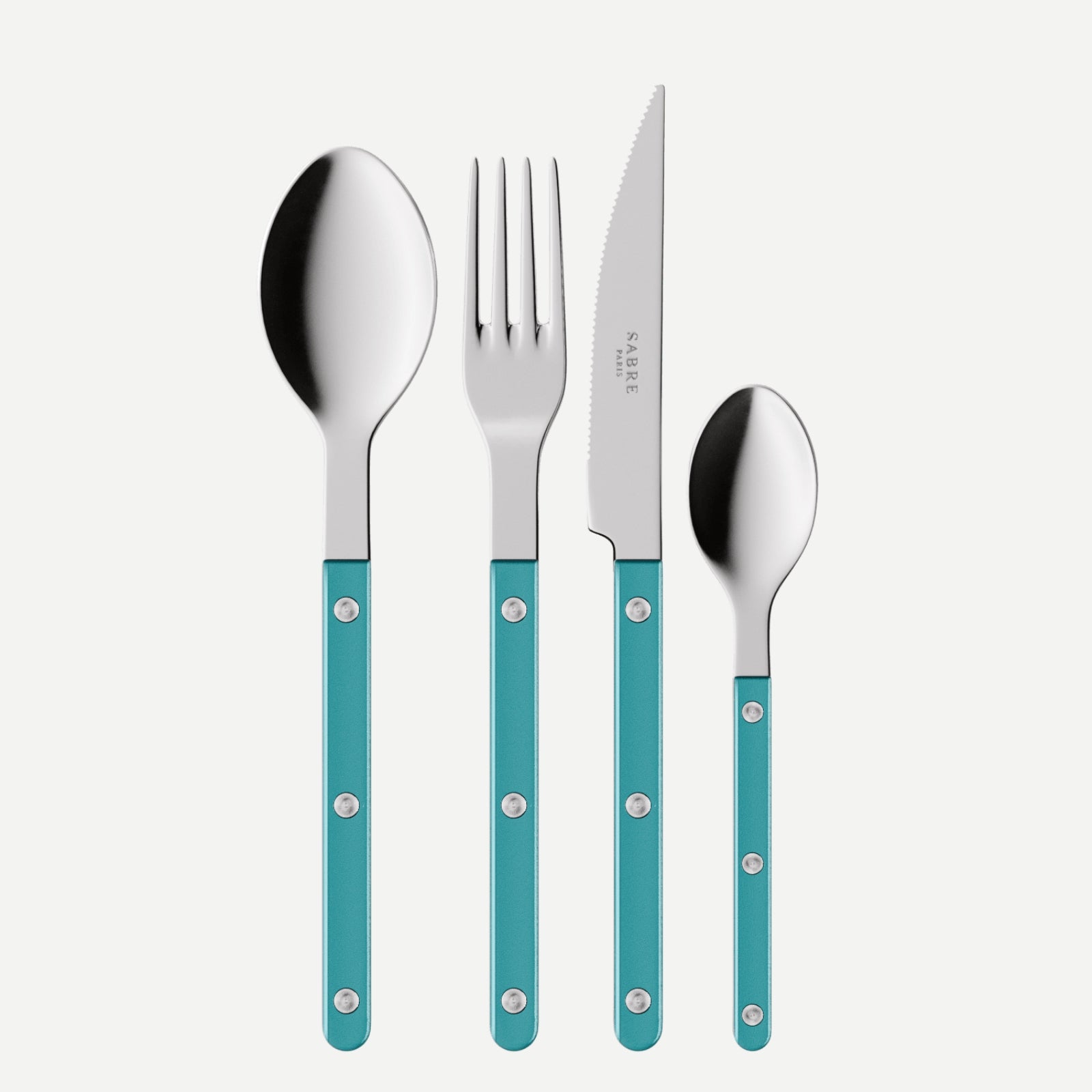 Bistrot Pearly, Turquoise - 4 pieces cutlery set