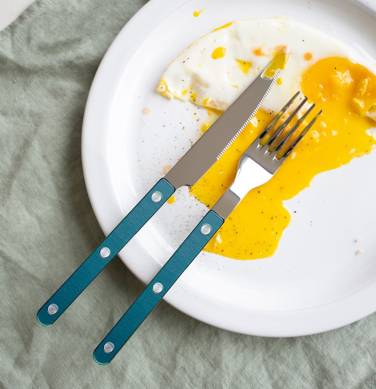 Bistrot Pearly, Turquoise - 4 pieces cutlery set