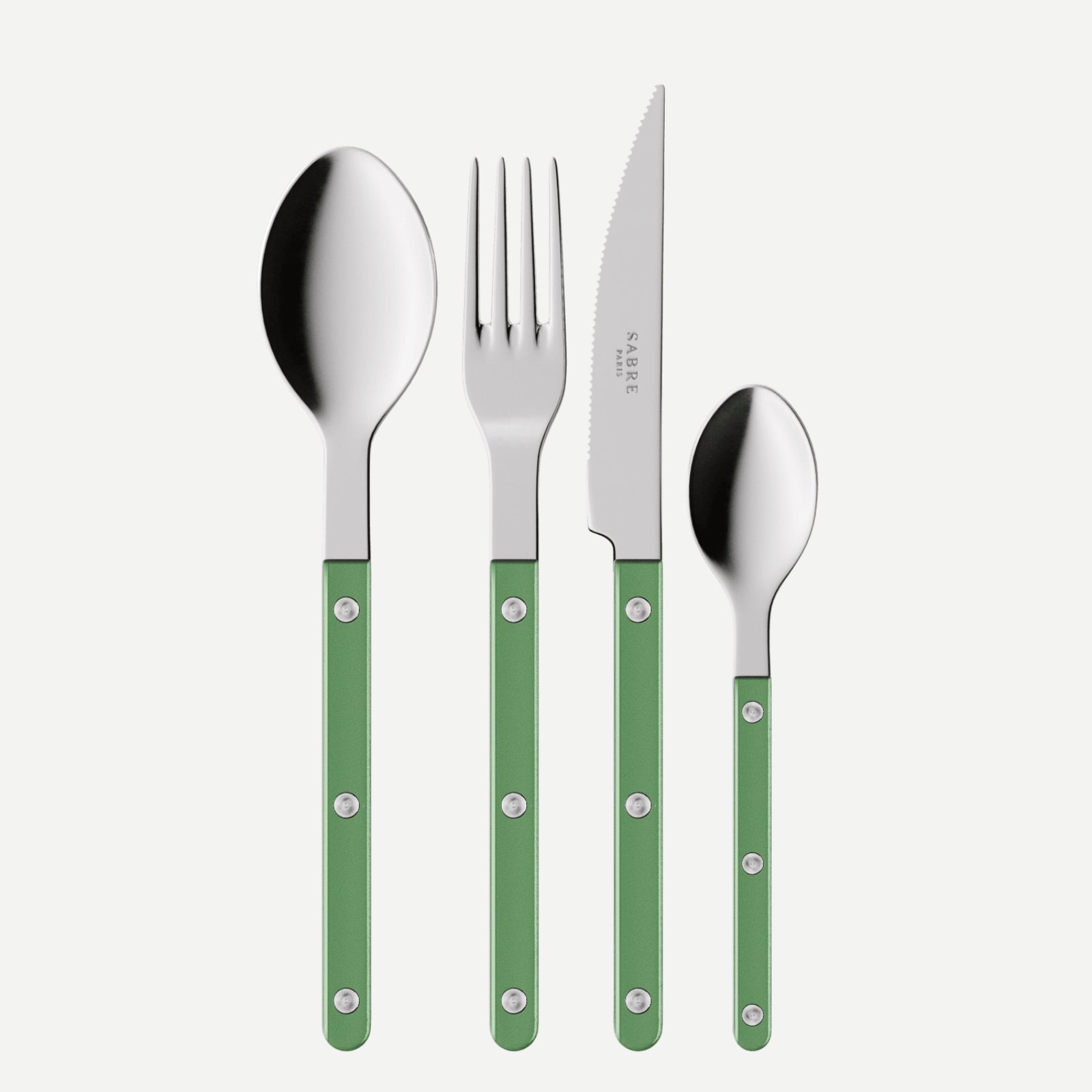 Bistrot Pearly, Garden green - 4 pieces cutlery set