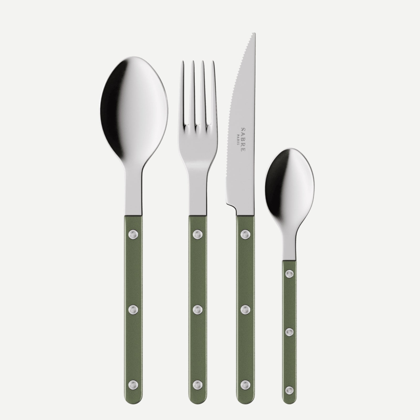 Bistrot Pearly, Dark green - 48 pieces cutlery set