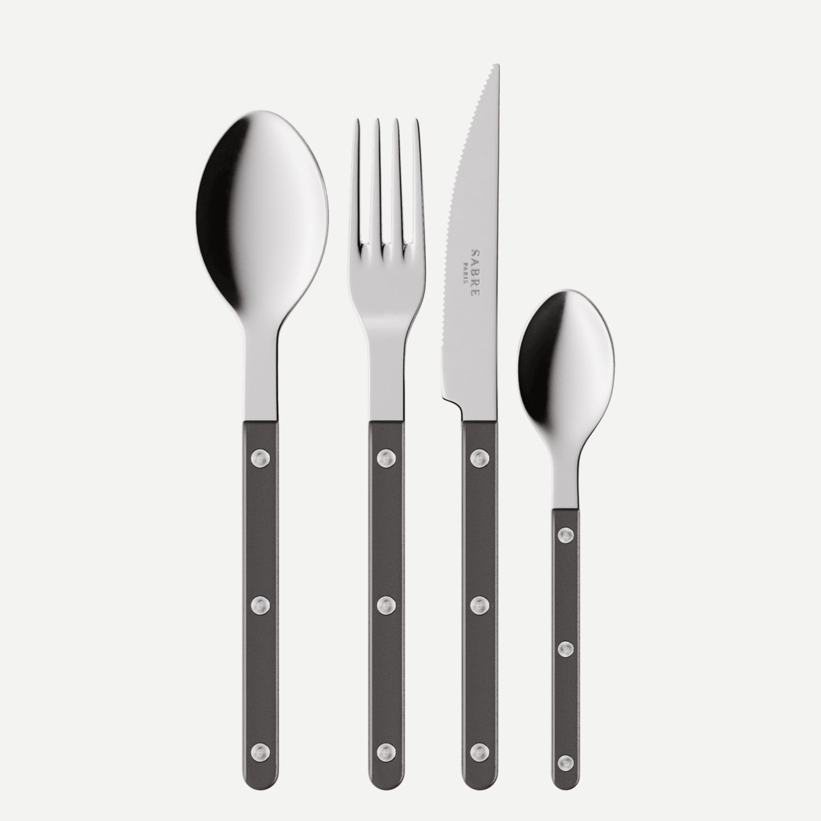Bistrot Pearly, Dark grey - 48 pieces cutlery set