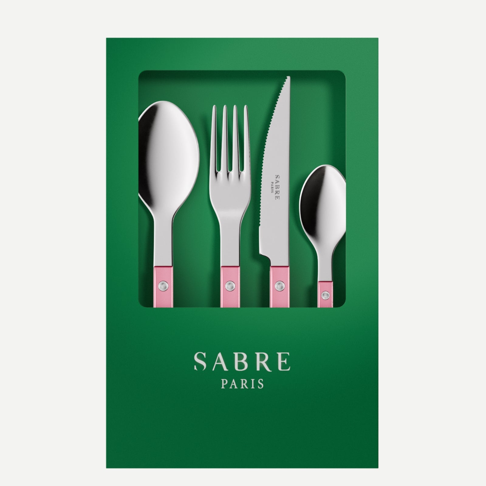 Bistrot Pearly, Soft pink - Box of 4 pieces cutlery set